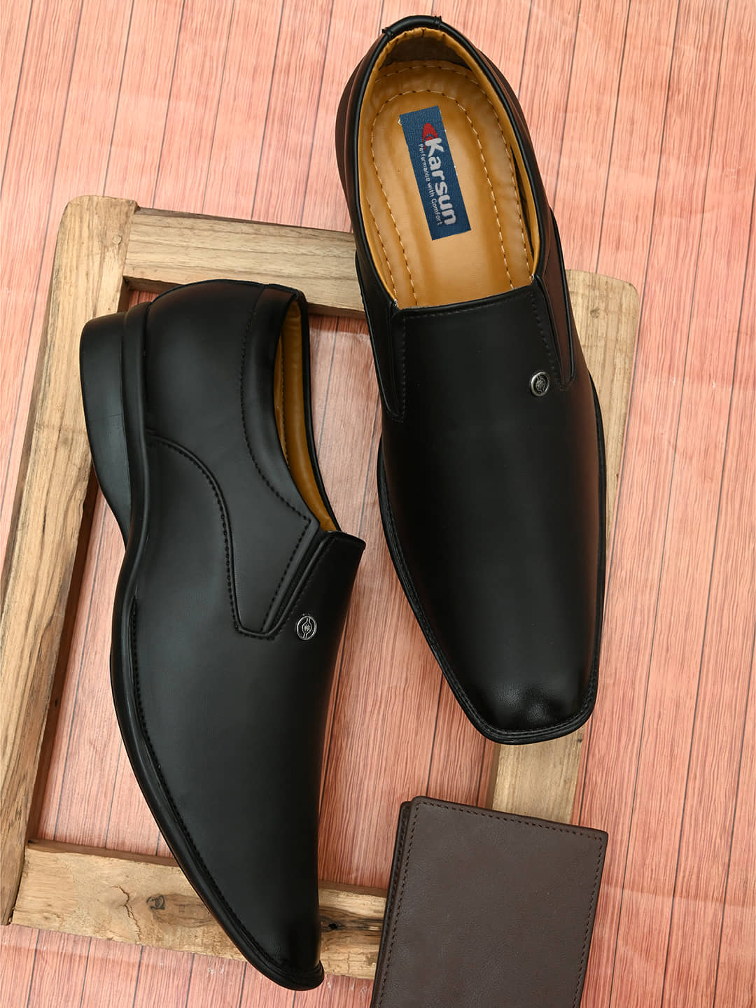 Karsun Black Men's Slip On Formal Shoes - Formal Shoes | Buy online on ZillyBuy
