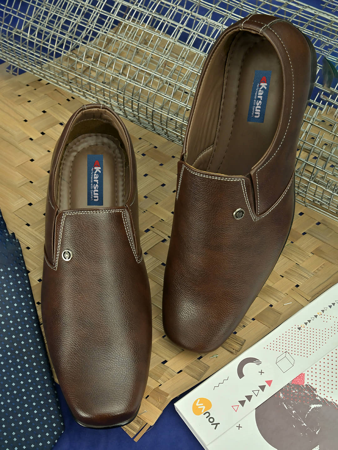 Karsun Brown Men's Slip On Formal Shoes - Formal Shoes | Buy online on ZillyBuy