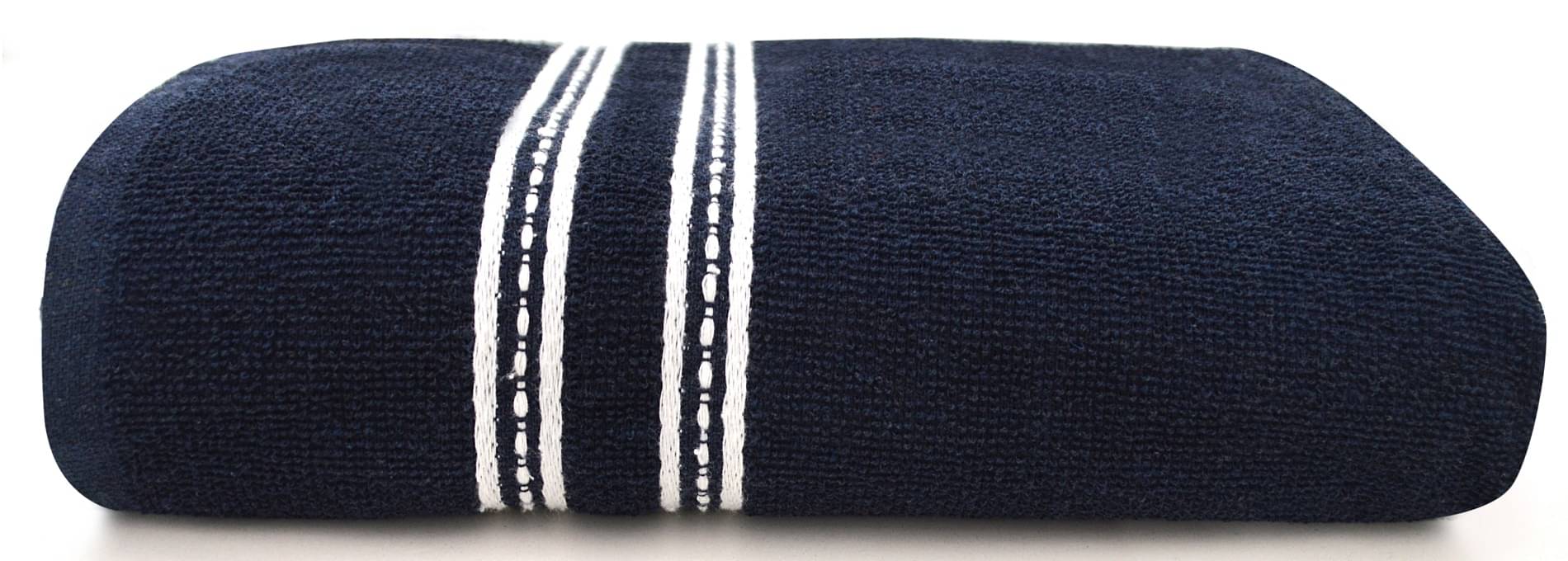     			LadliJee Cotton Striped 400 -GSM Bath Towel ( Pack of 1 ) - Navy Blue
