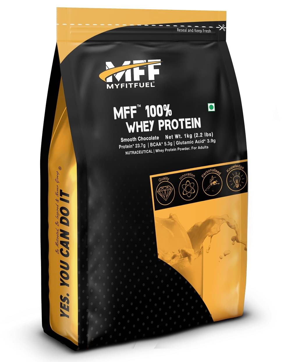 MyFitFuel MFF 100% smooth chocolate Whey Protein ( 1 kg , Chocolate - Flavour ) MyFitFuel MFF 100% smooth chocolate Whey Protein ( 1 kg , Chocolate - Flavour )
