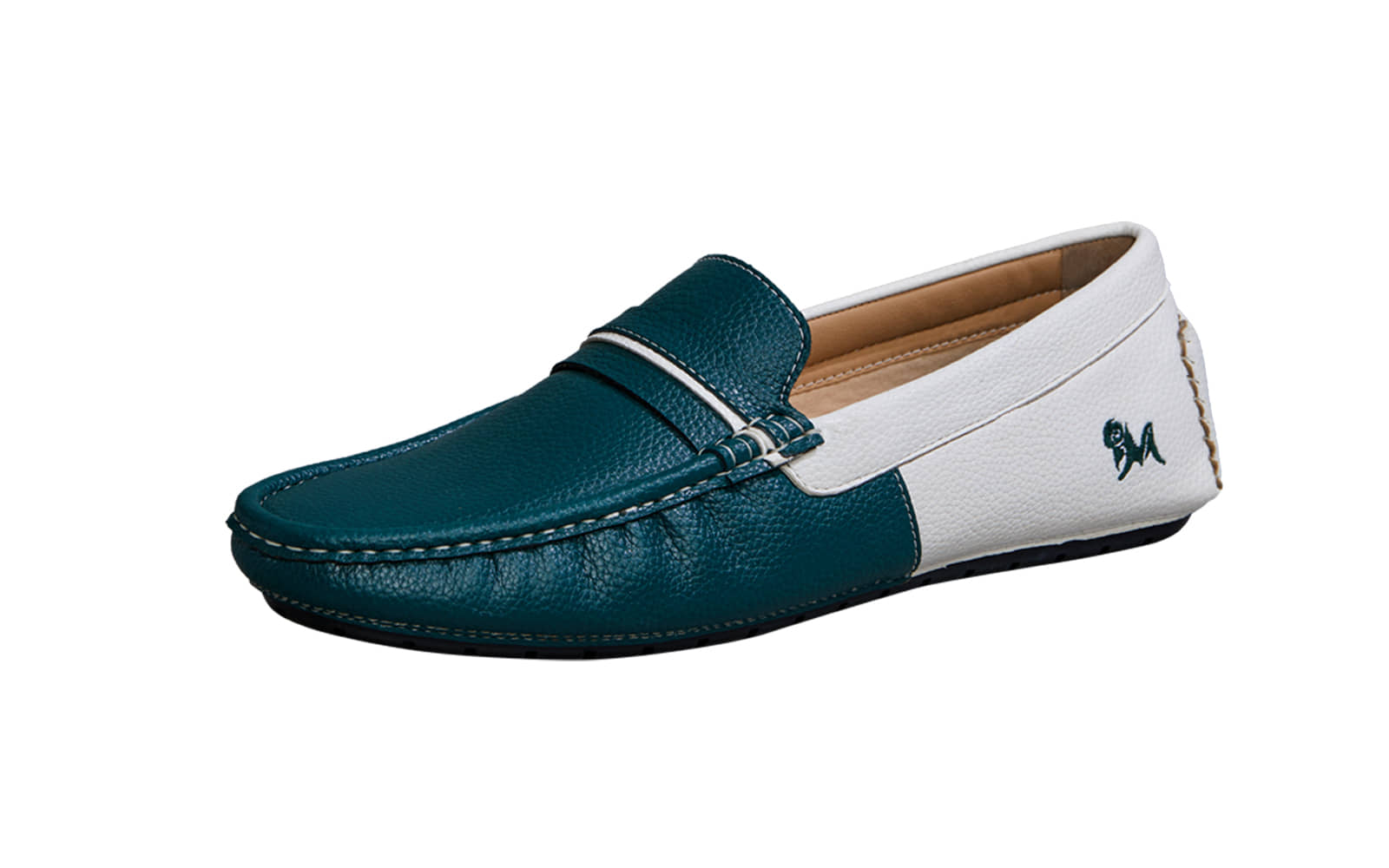 Neemans Color Block Loafers Green Men's Slip on Shoes - Formal Shoes | Buy online on ZillyBuy