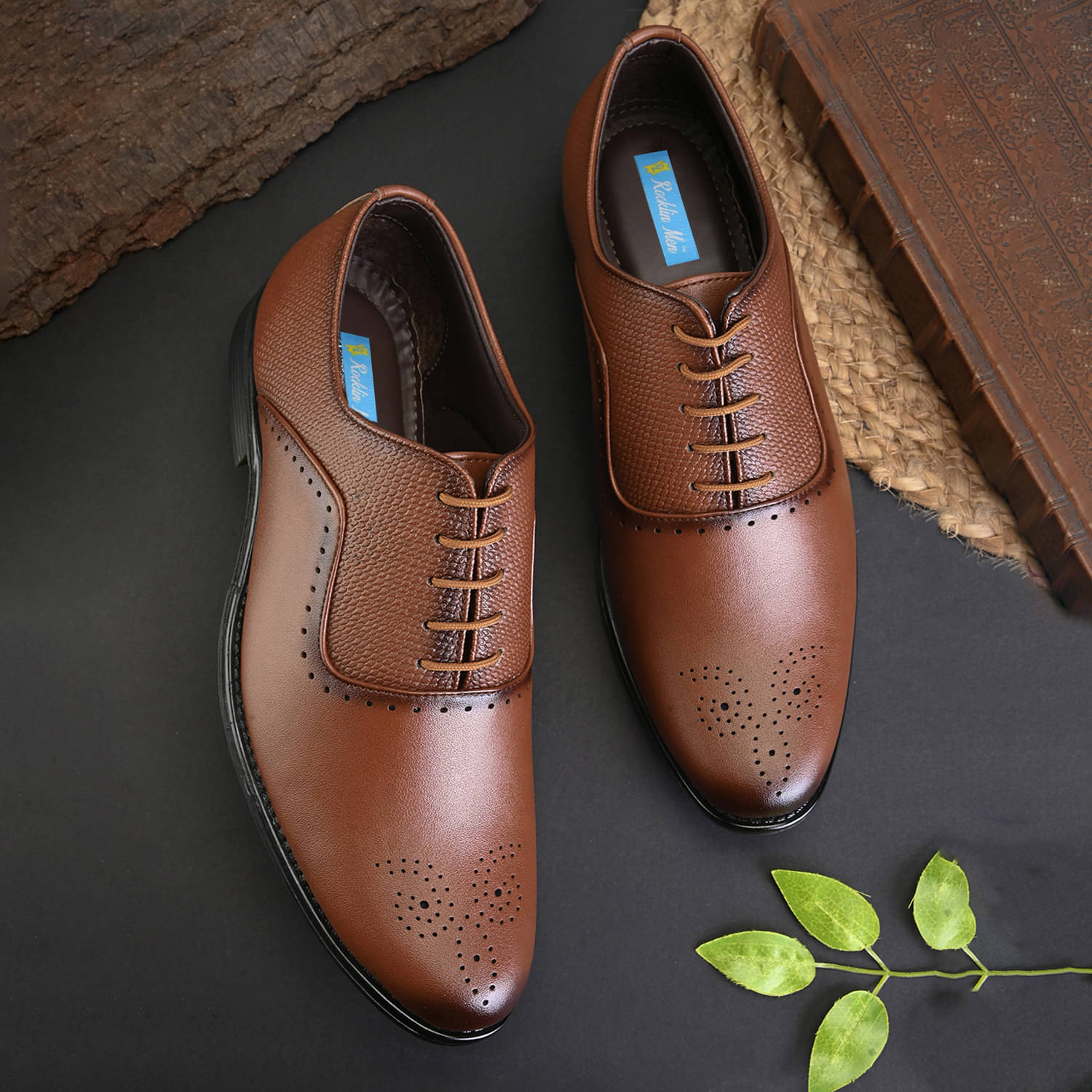 RL Rocklin Men Tan Men's Derby Formal Shoes RL Rocklin Men Tan Men's Derby Formal Shoes