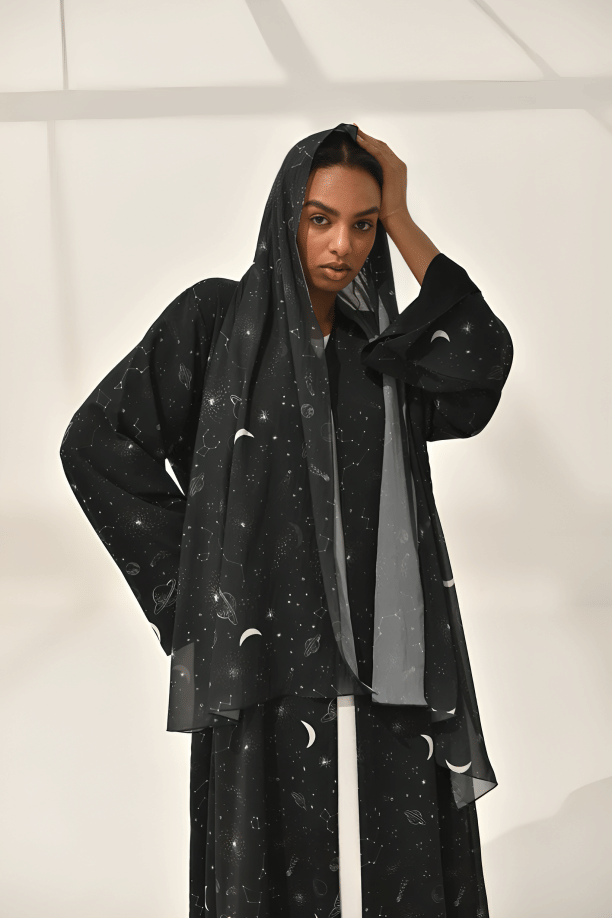     			SARINKU Black Georgette Stitched Burqas without Hijab - Single