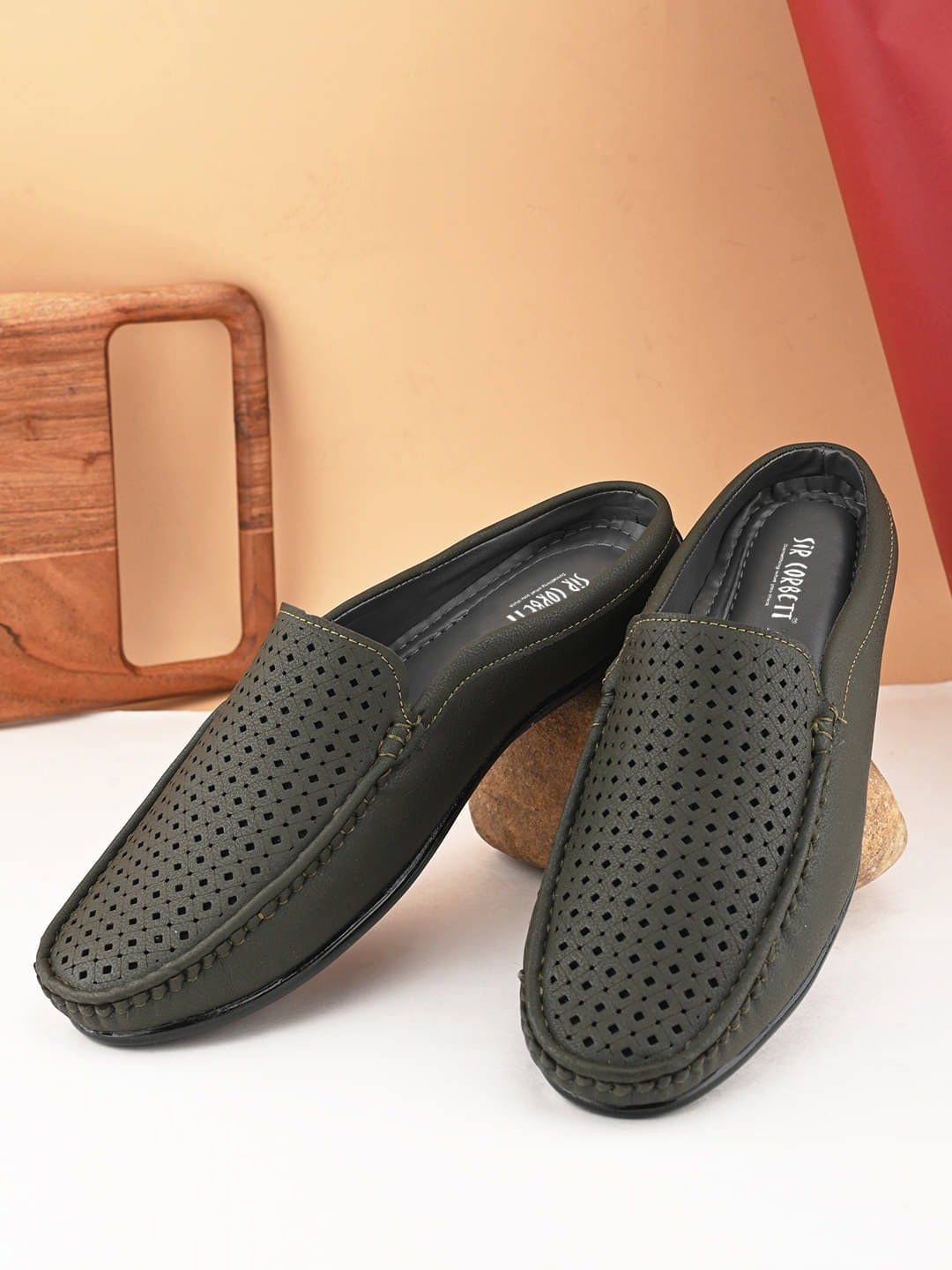     			Sir Corbett Olive Men's Slip on