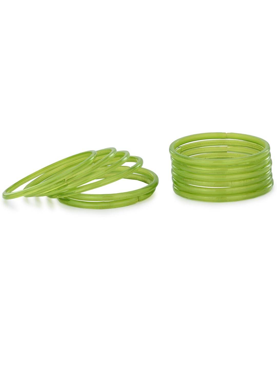     			Somil Green Bangle Set ( Pack of 12 )
