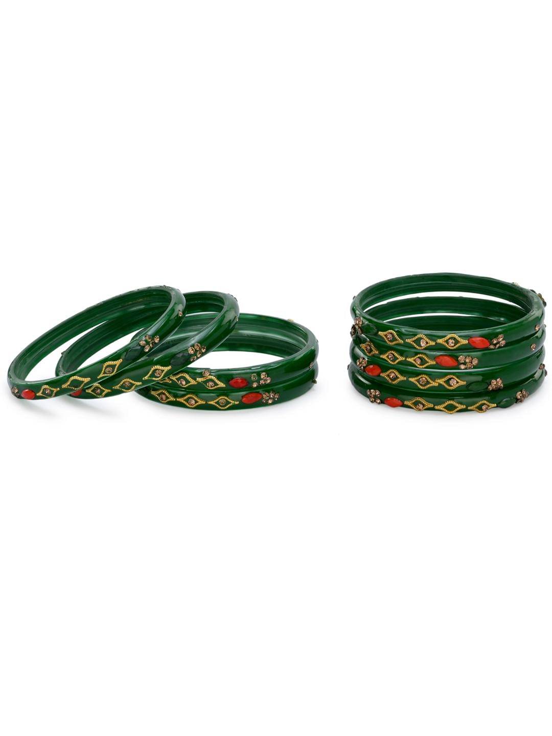 Somil Green Bangle Set ( Pack of 8 ) Somil Green Bangle Set ( Pack of 8 )