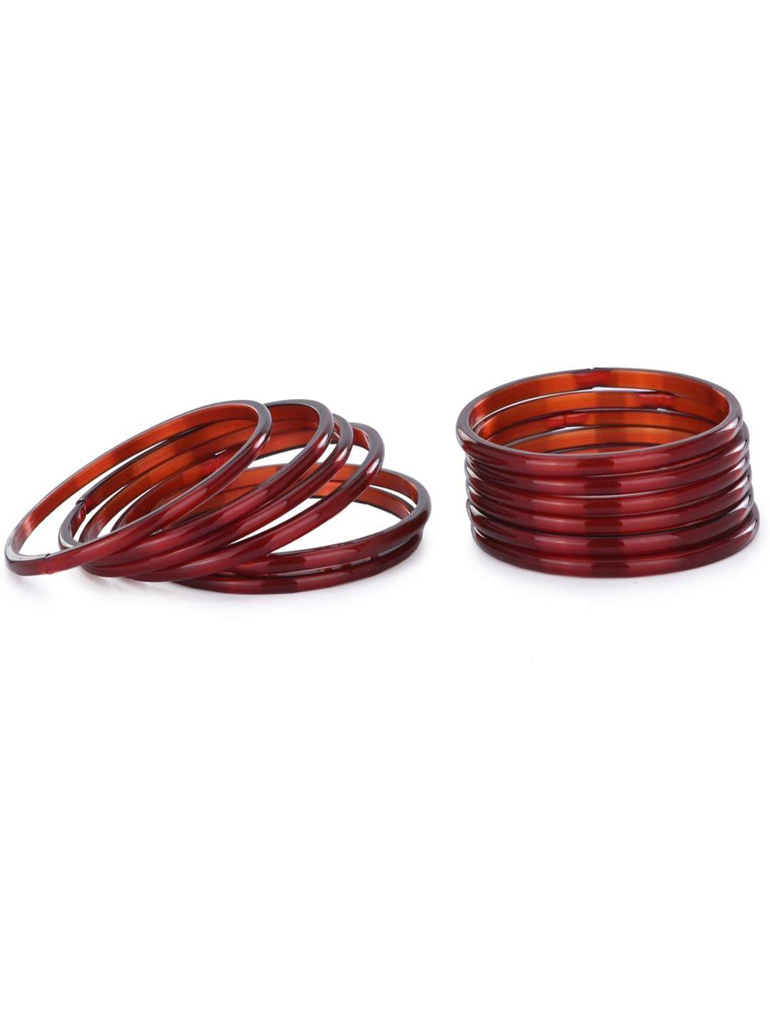     			Somil Maroon Bangle Set ( Pack of 12 )