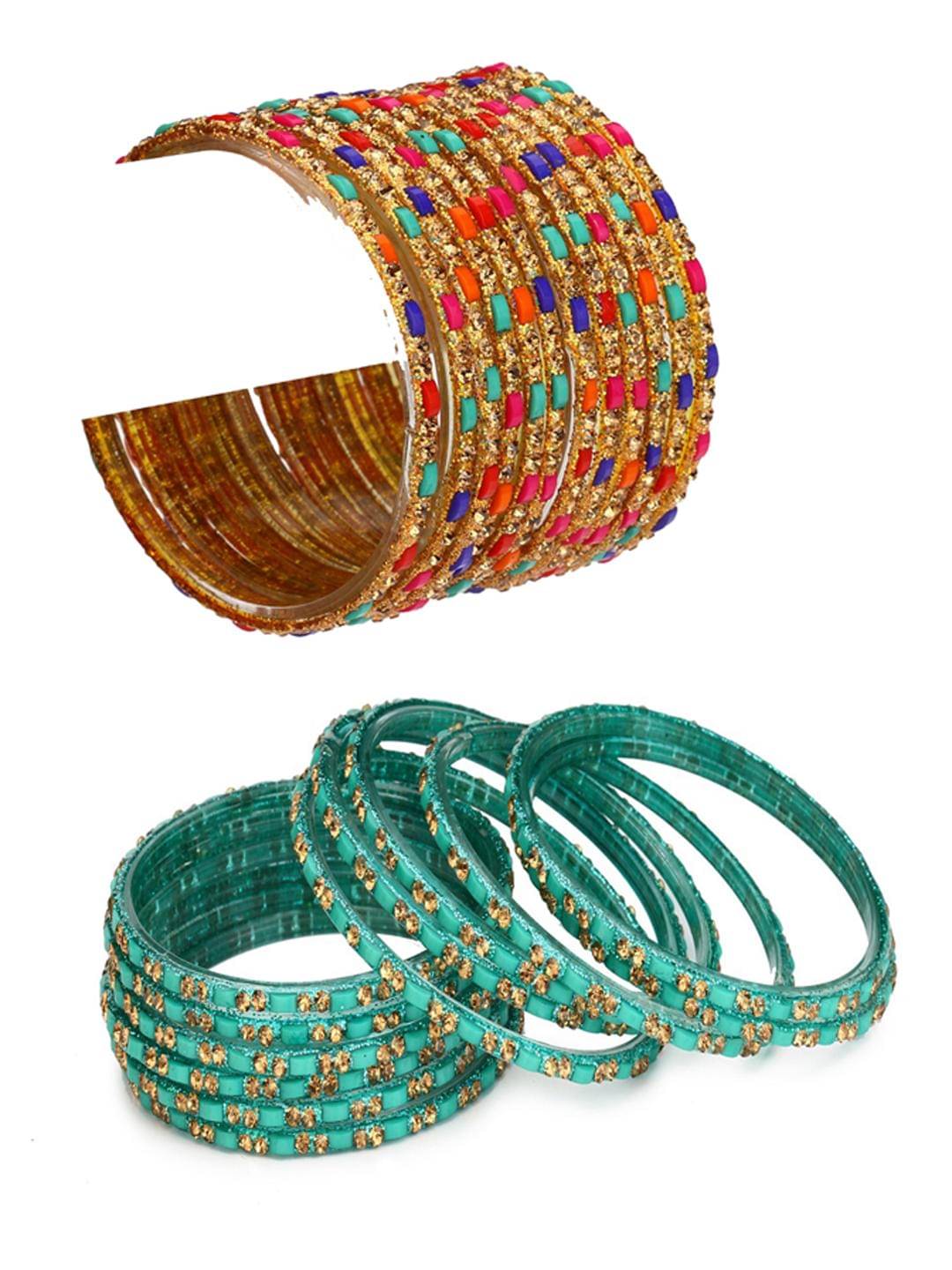     			Somil Multicolor Bangle Set ( Pack of 24 )