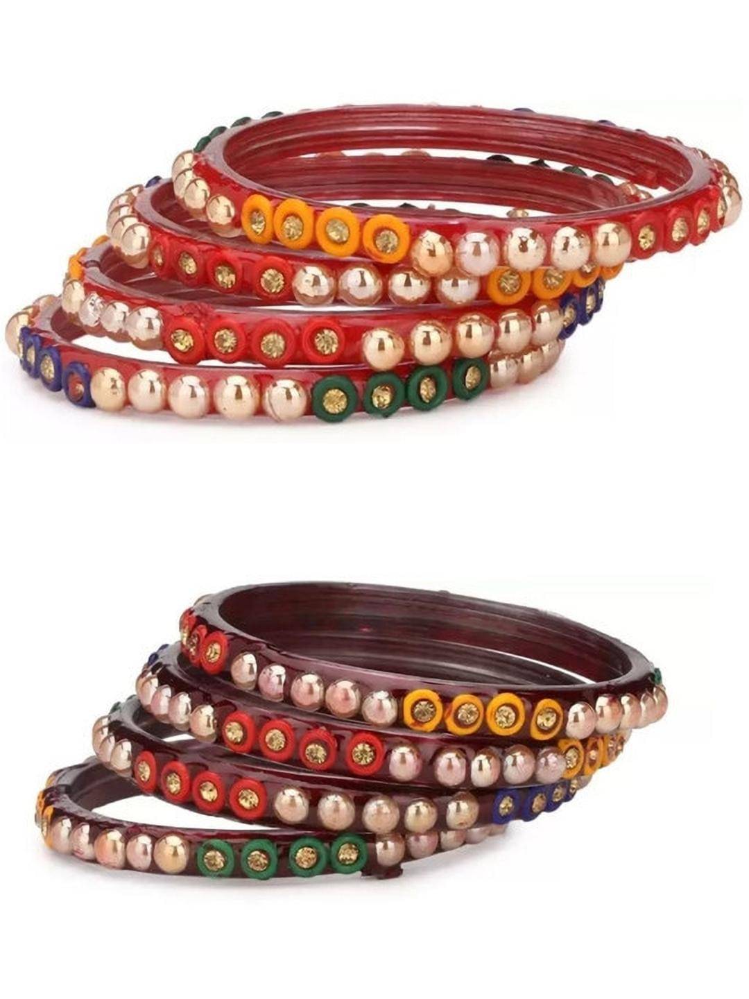 Somil Multicolor Bangle Set ( Pack of 8 ) Somil Multicolor Bangle Set ( Pack of 8 )
