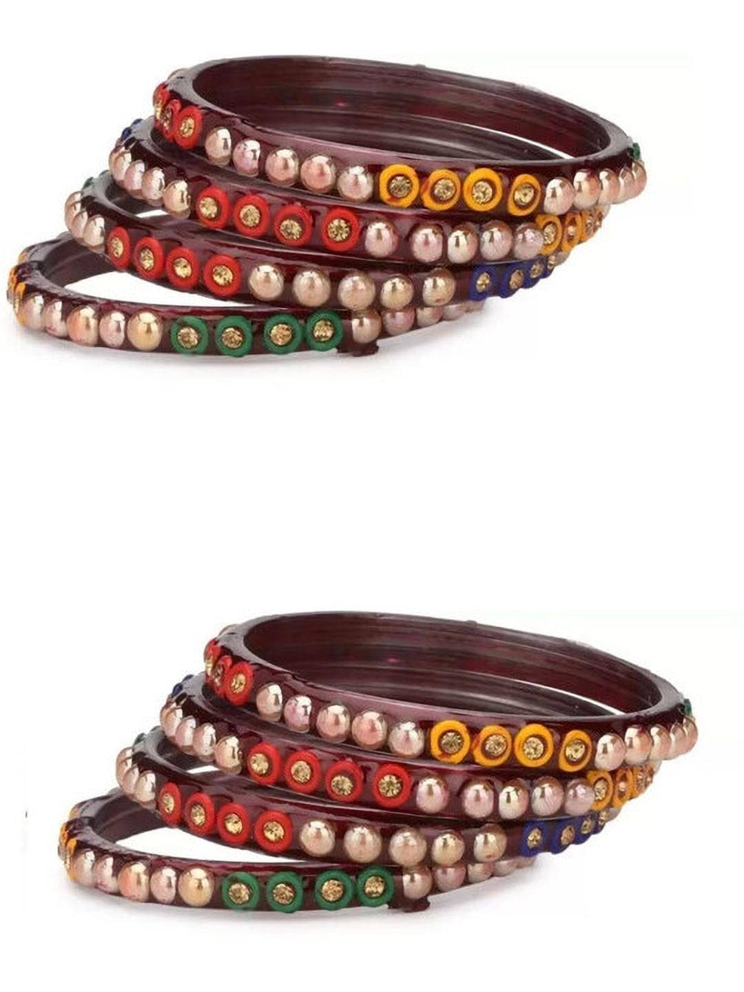 Somil Multicolor Bangle Set ( Pack of 8 ) Somil Multicolor Bangle Set ( Pack of 8 )