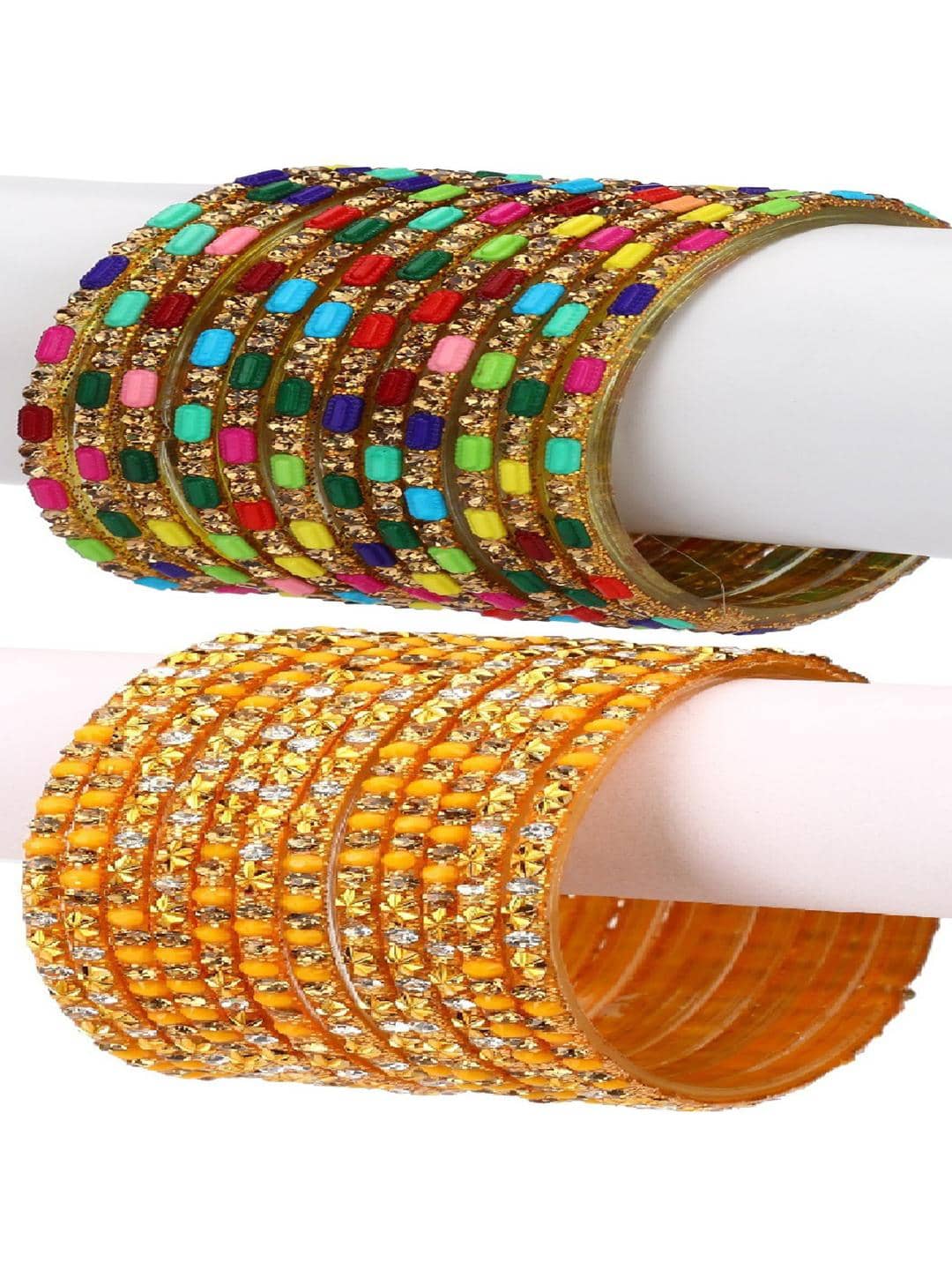 Somil Multicolor Bangle Set ( Pack of 24 ) - Bangles & Bracelets | Buy online on ZillyBuy
