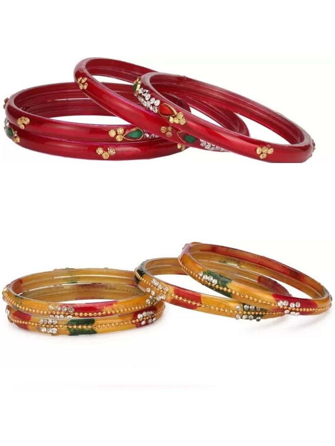Somil Multicolor Bangle Set ( Pack of 8 ) - Bangles & Bracelets | Buy online on ZillyBuy
