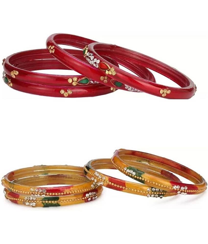 Somil Multicolor Bangle Set ( Pack of 8 ) - Bangles & Bracelets | Buy online on ZillyBuy