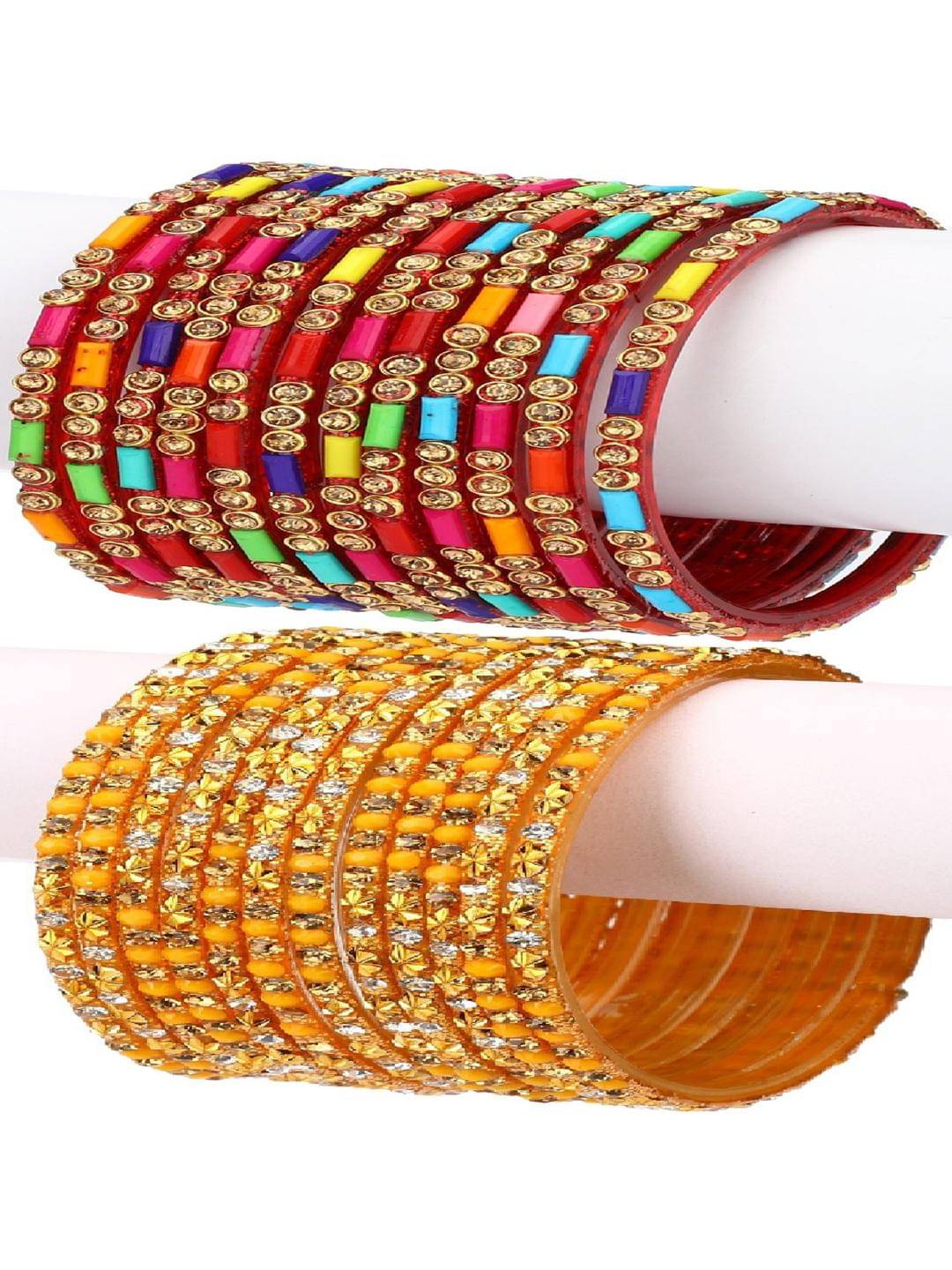 Somil Multicolor Bangle Set ( Pack of 24 ) Somil Multicolor Bangle Set ( Pack of 24 )