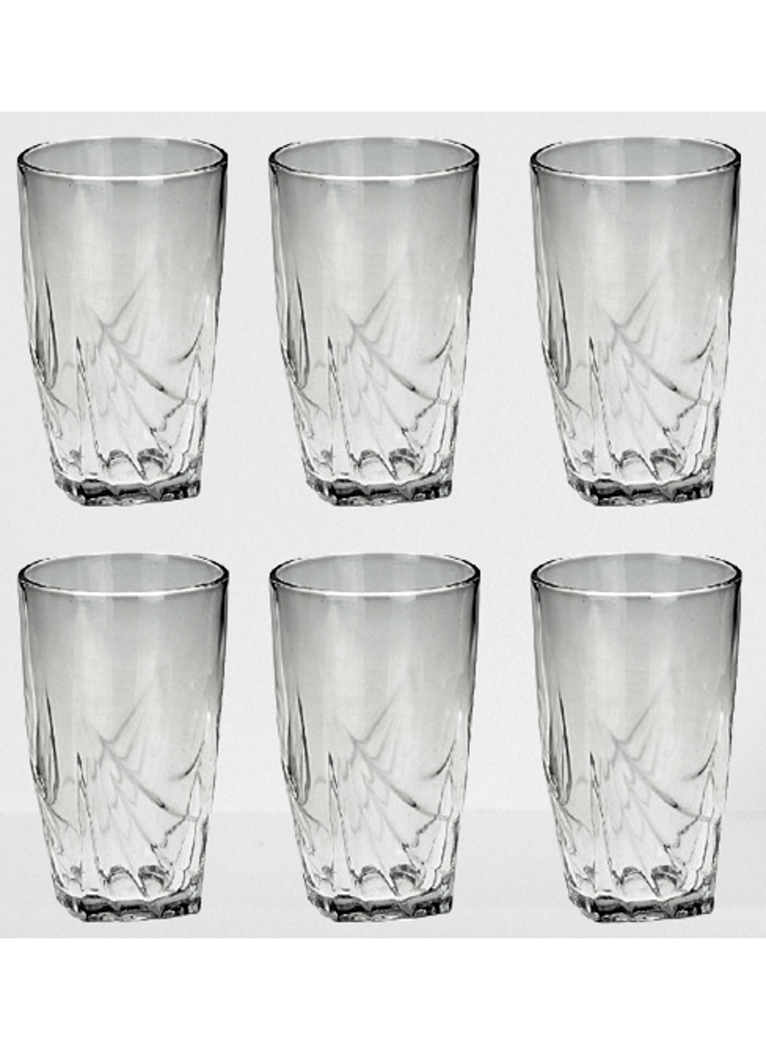     			Somil Party Glass/Beer Mug Glass Plain Water Glass 350 ml ( Pack of 6 ) Transparent