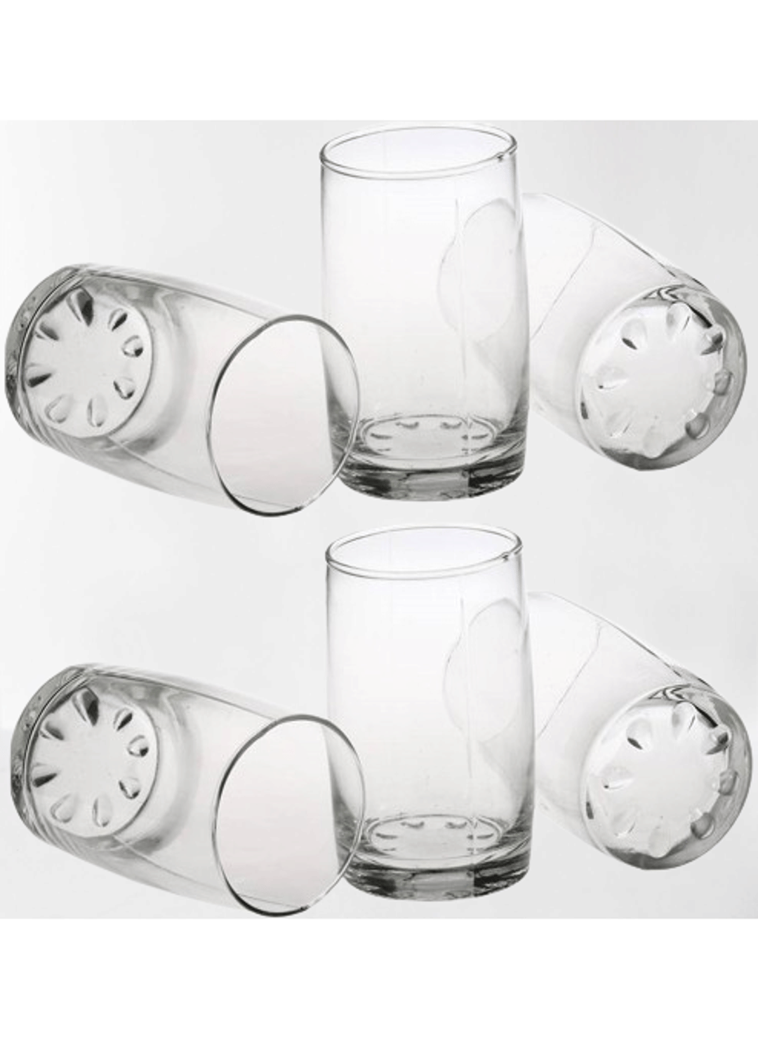     			Somil Party Glass/Beer Mug Glass Plain Water Glass 350 ml ( Pack of 6 ) Transparent