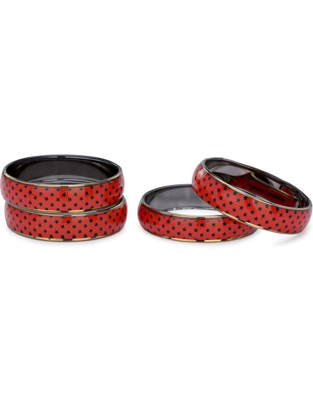     			Somil Red Bangle Set ( Pack of 4 )
