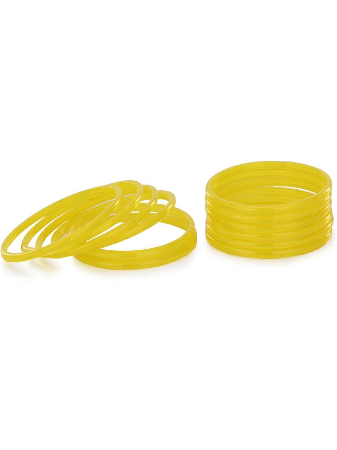 Somil Yellow Bangle Set ( Pack of 12 ) Somil Yellow Bangle Set ( Pack of 12 )