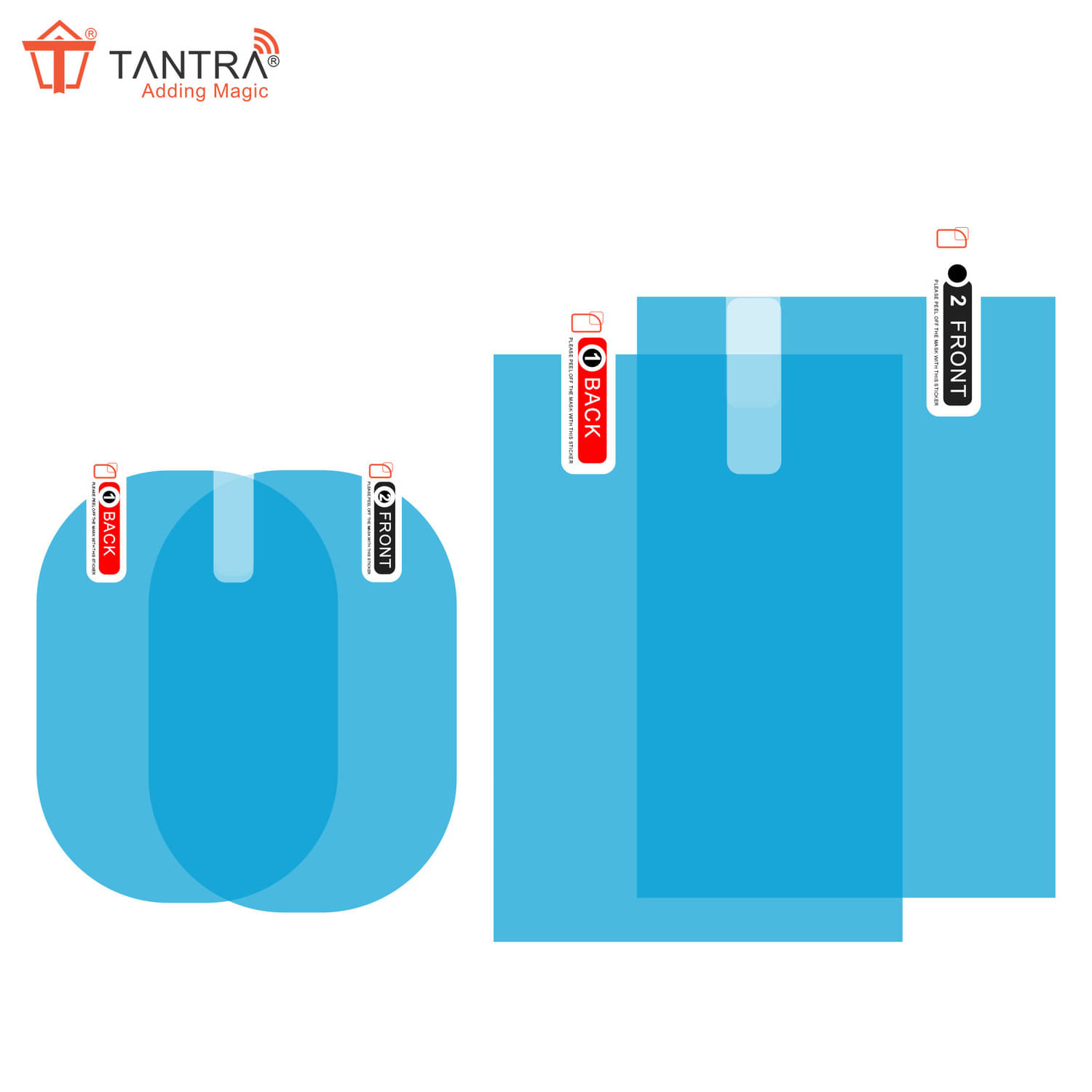     			Tantra Side Mirror Visor Transparent Set of 2