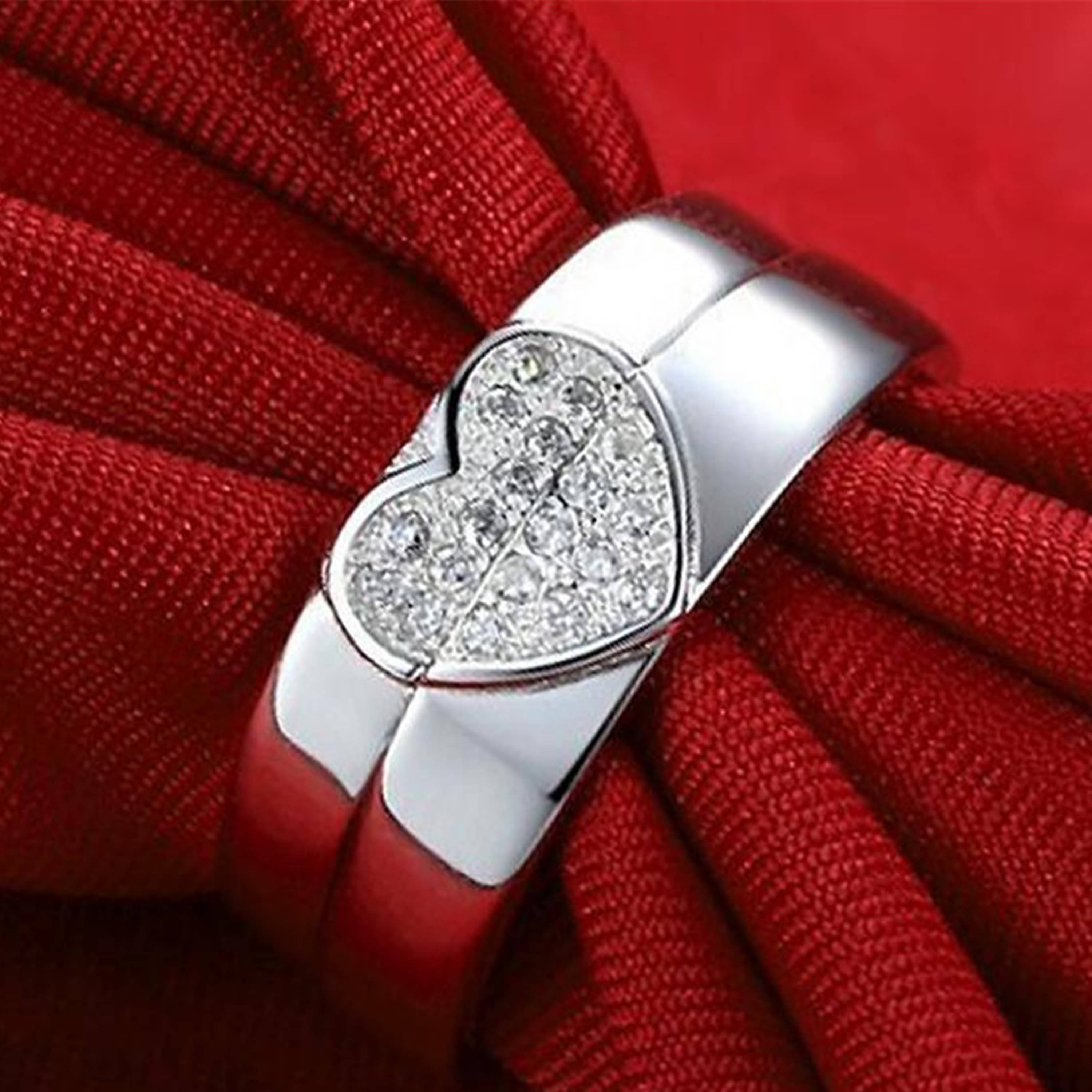     			Thrillz Silver Couple Ring ( Pack of 2 )