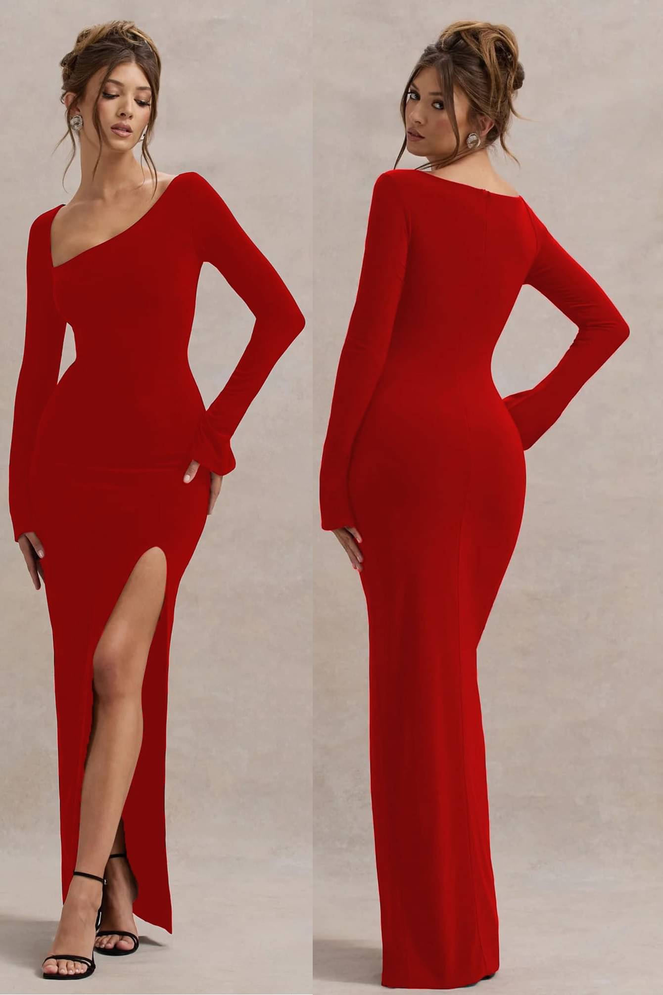 Traquila Women Lycra Solid Bodycon Dress ( Red )     			Traquila Women Lycra Solid Bodycon Dress ( Red )