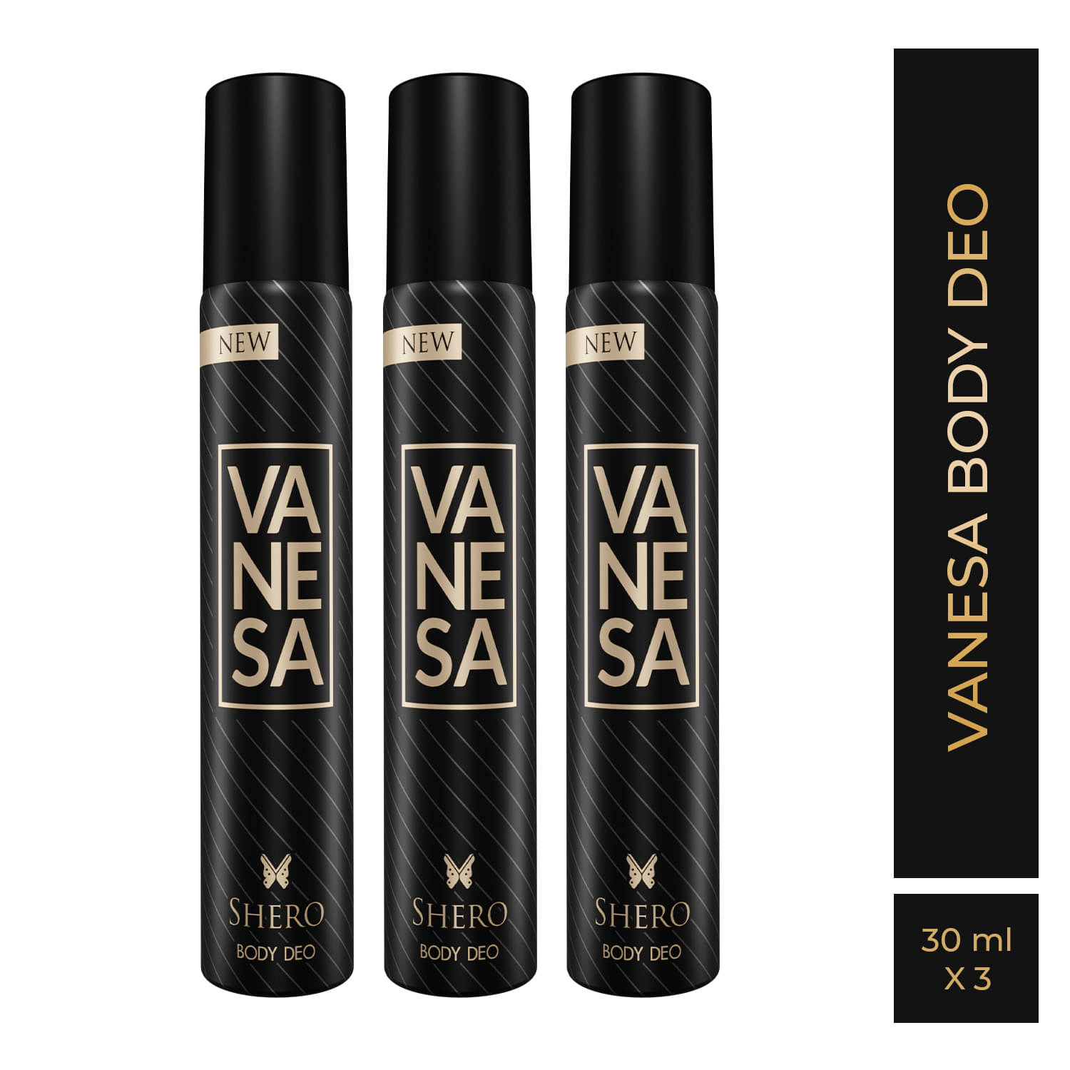 Vanesa Shero Nano (30 ml x 3) Deodorant Spray for Women 90 ml ( Pack of 3 ) Vanesa Shero Nano (30 ml x 3) Deodorant Spray for Women 90 ml ( Pack of 3 )