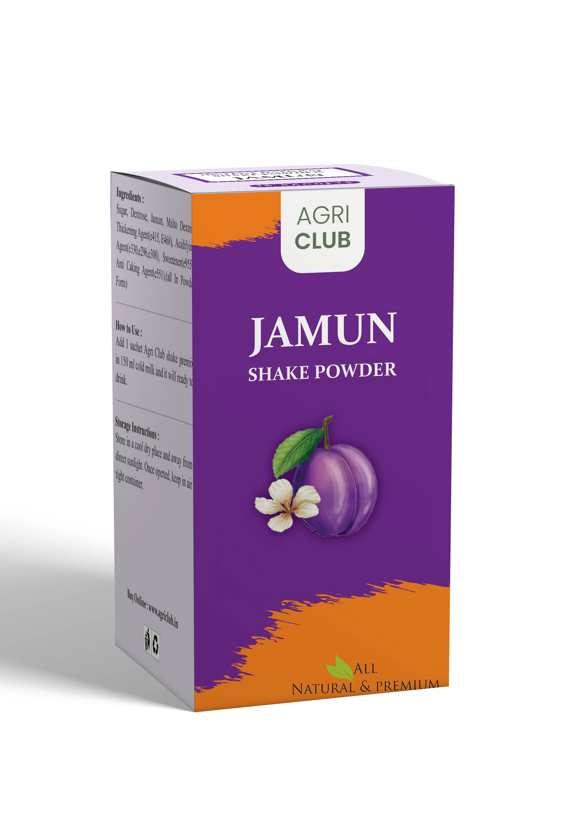AGRI CLUB Jamun Shake 15 Sachets Instant Mix 225 gm AGRI CLUB Jamun Shake 15 Sachets Instant Mix 225 gm
