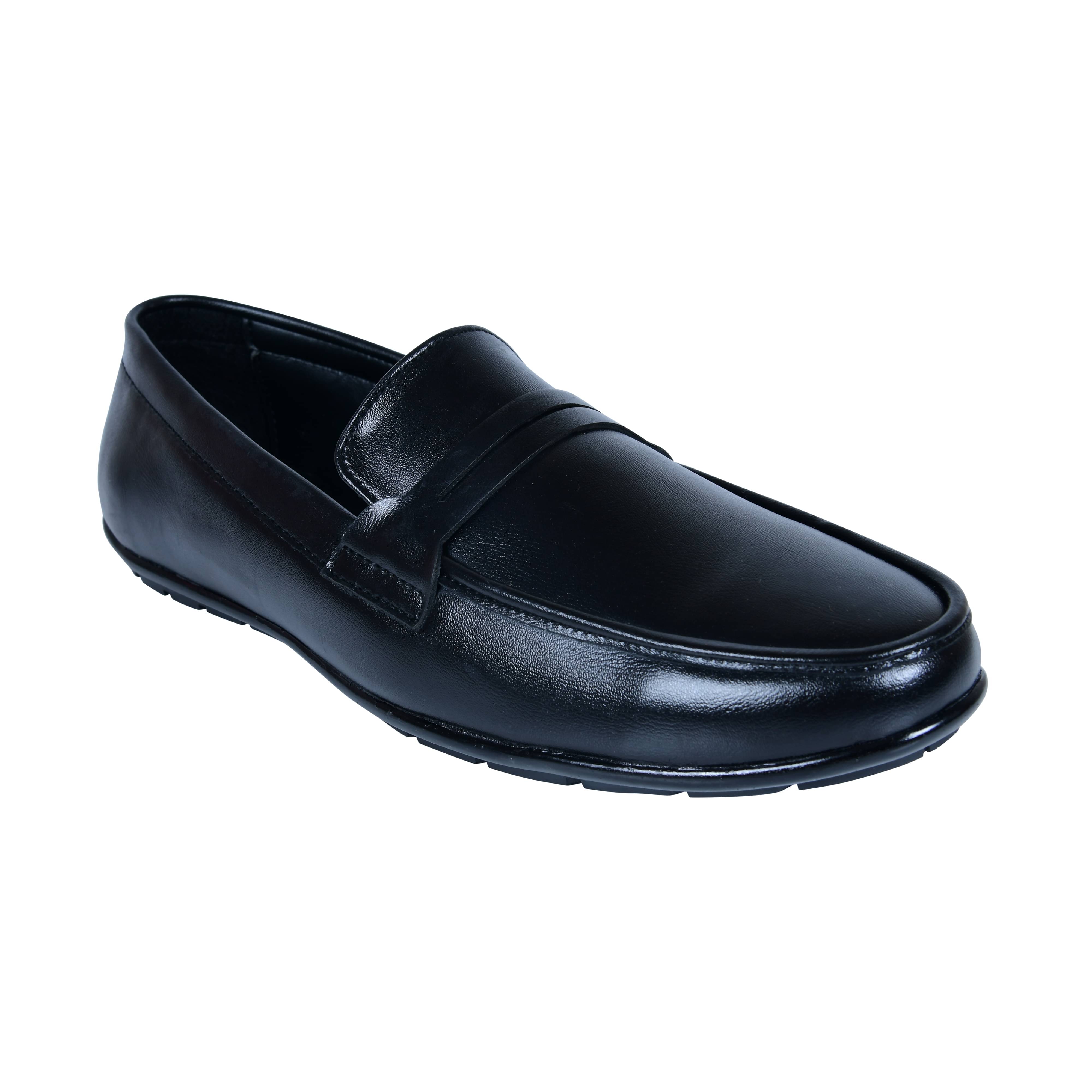    			Action Black Men's Mocassin Formal Shoes