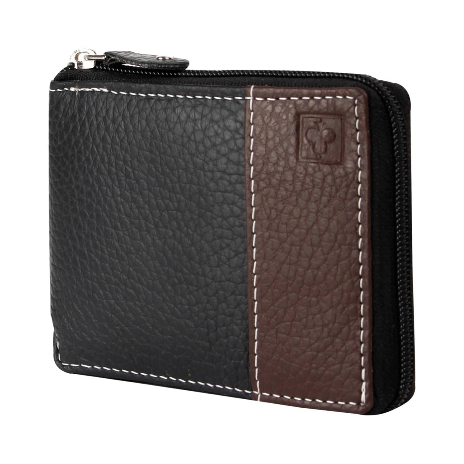     			CIMONI Black 100% Leather Men's RFID Wallet ( Pack of 1 )