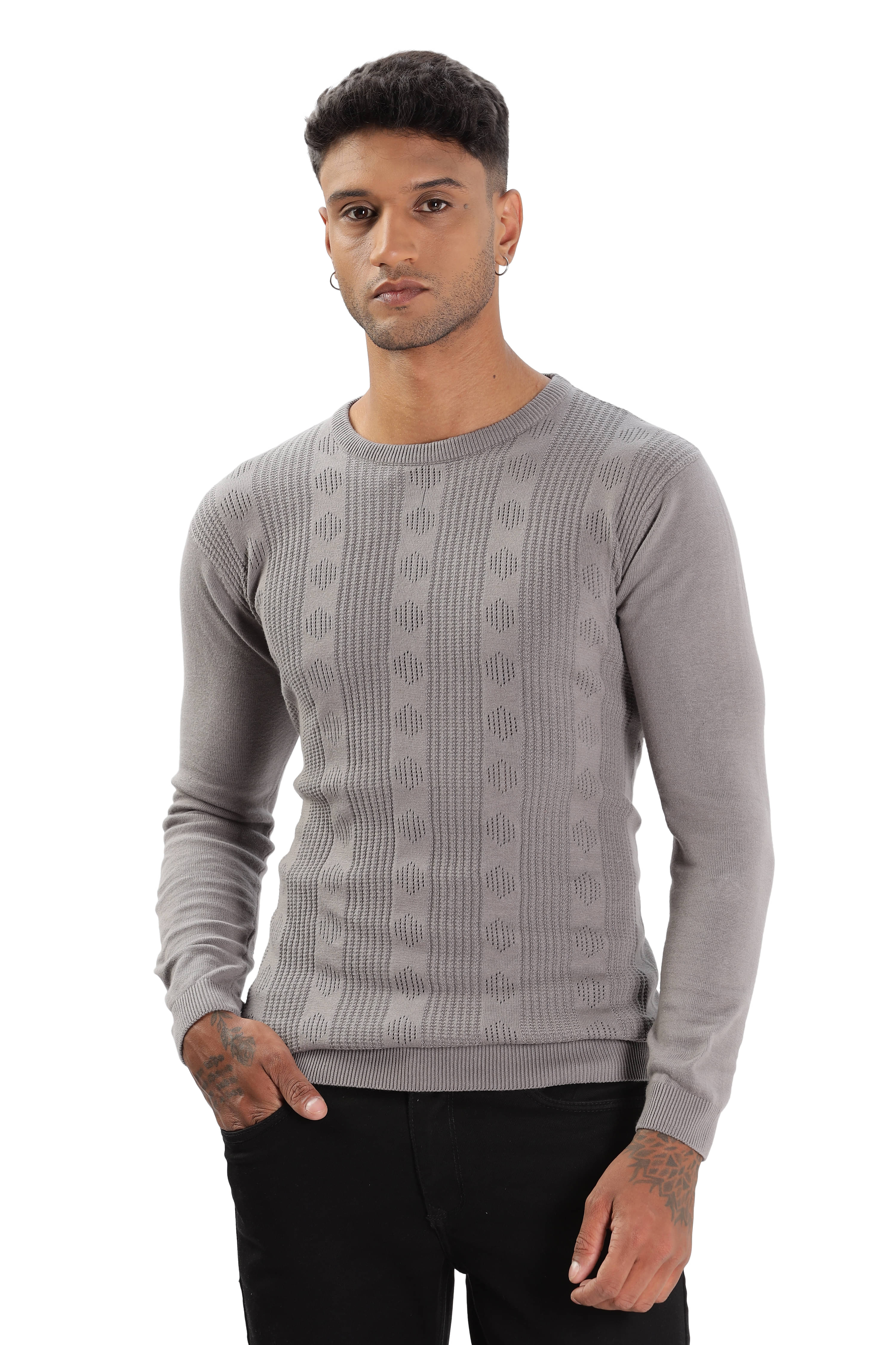 COLOR HUNT Pack of 1 Cotton Regular Fit Men's T-Shirt ( Grey )     			COLOR HUNT Pack of 1 Cotton Regular Fit Men's T-Shirt ( Grey )