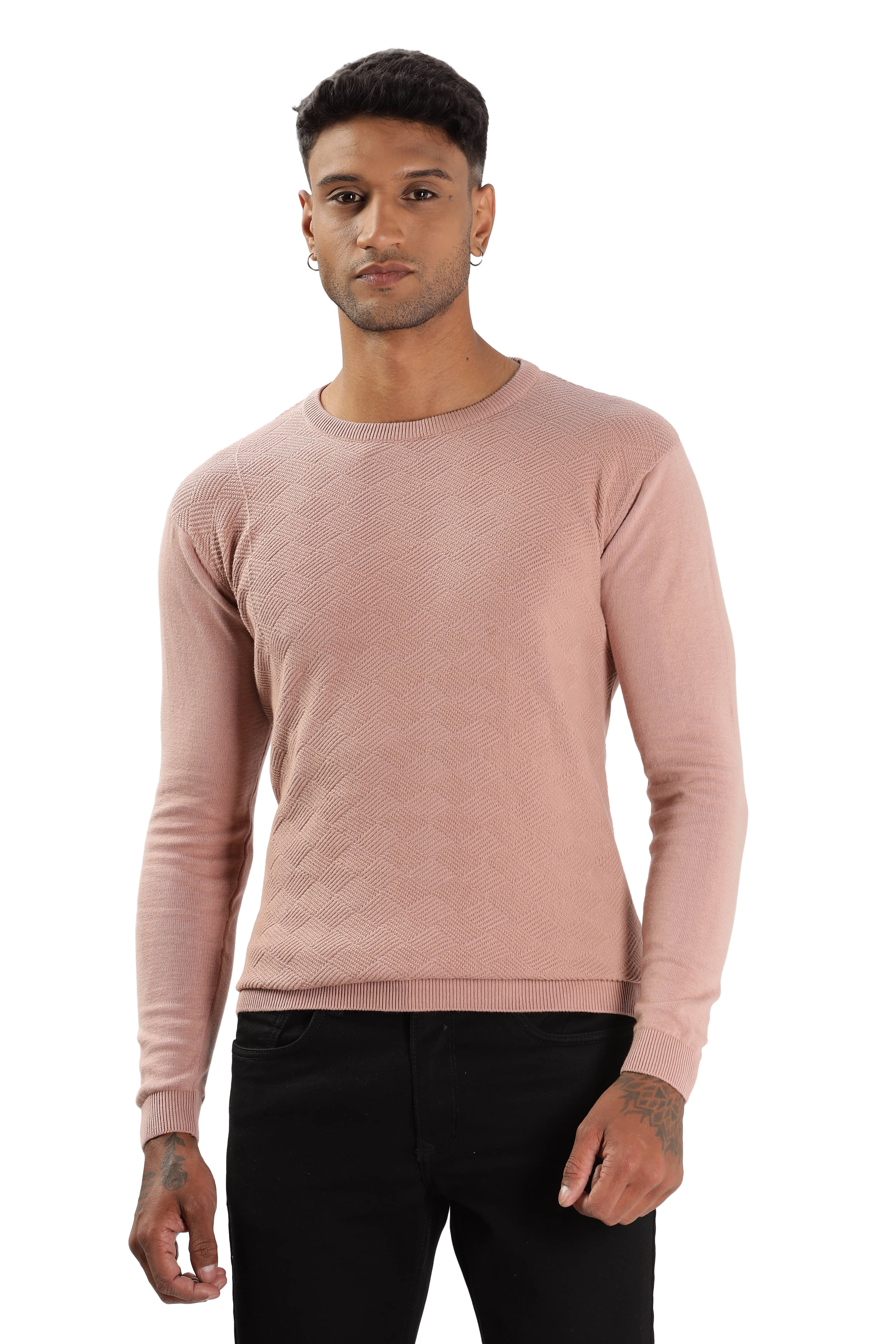     			COLOR HUNT Pack of 1 Cotton Regular Fit Men's T-Shirt ( Pink )