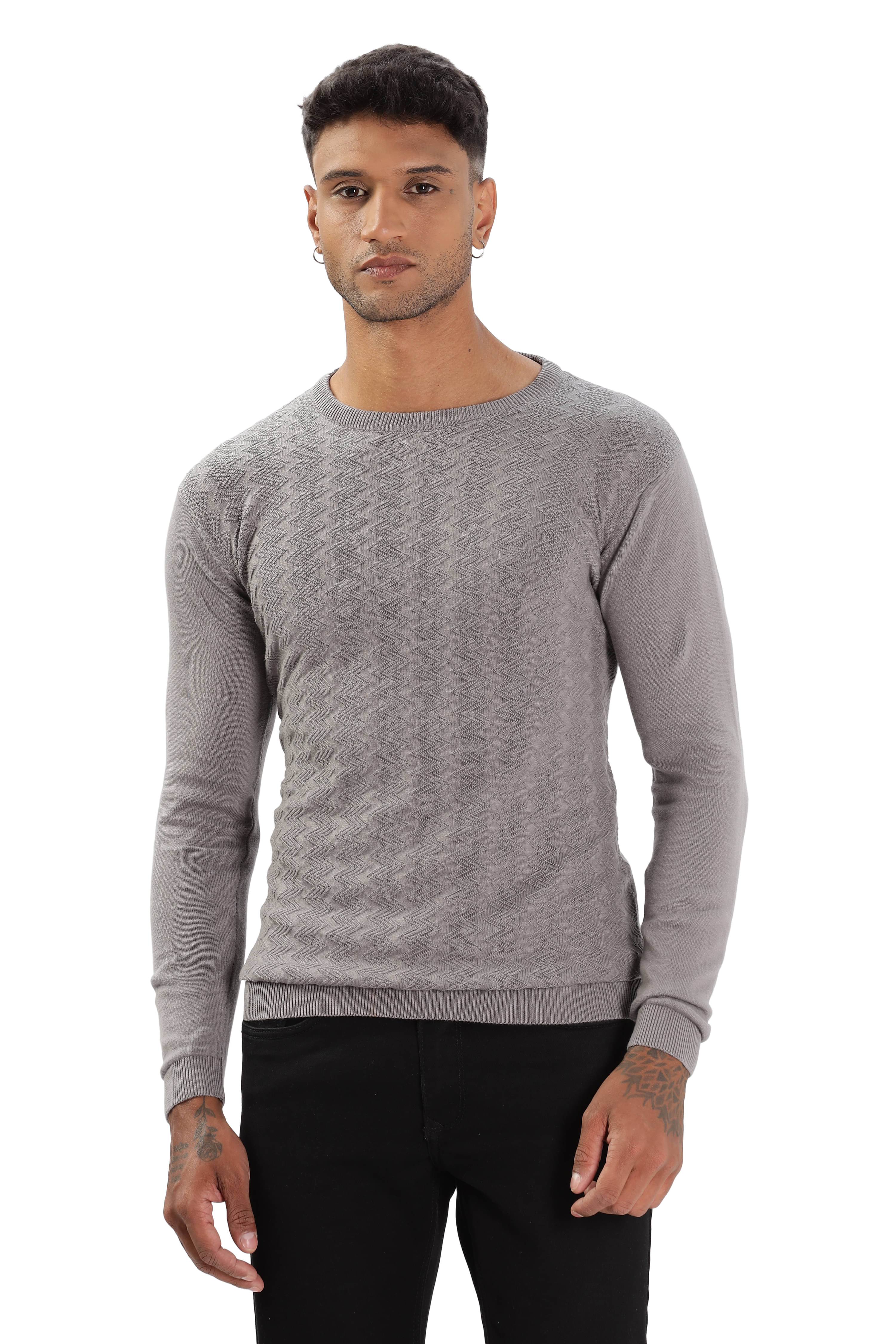     			COLOR HUNT Pack of 1 Cotton Regular Fit Men's T-Shirt ( Grey )