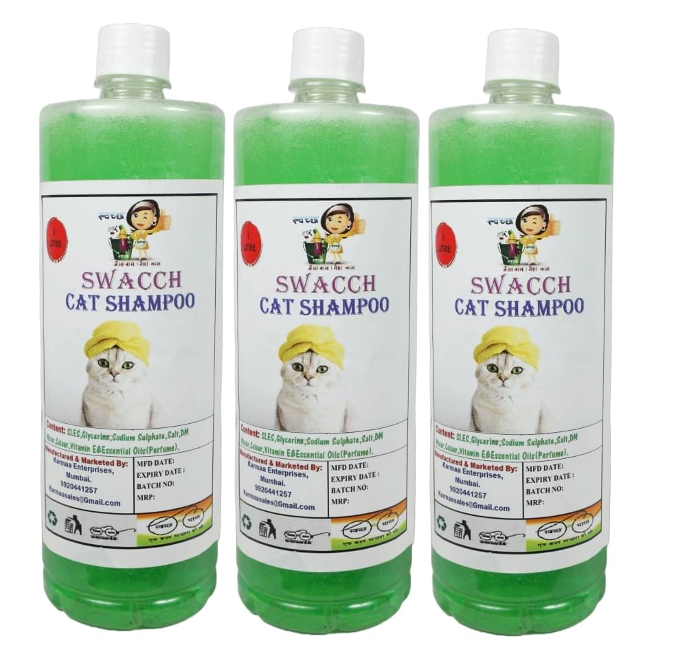 Cat Shampoo (1 Litre) (Pack of 3) Neem Alovera Cat Shampoo (1 Litre) (Pack of 3) Neem Alovera