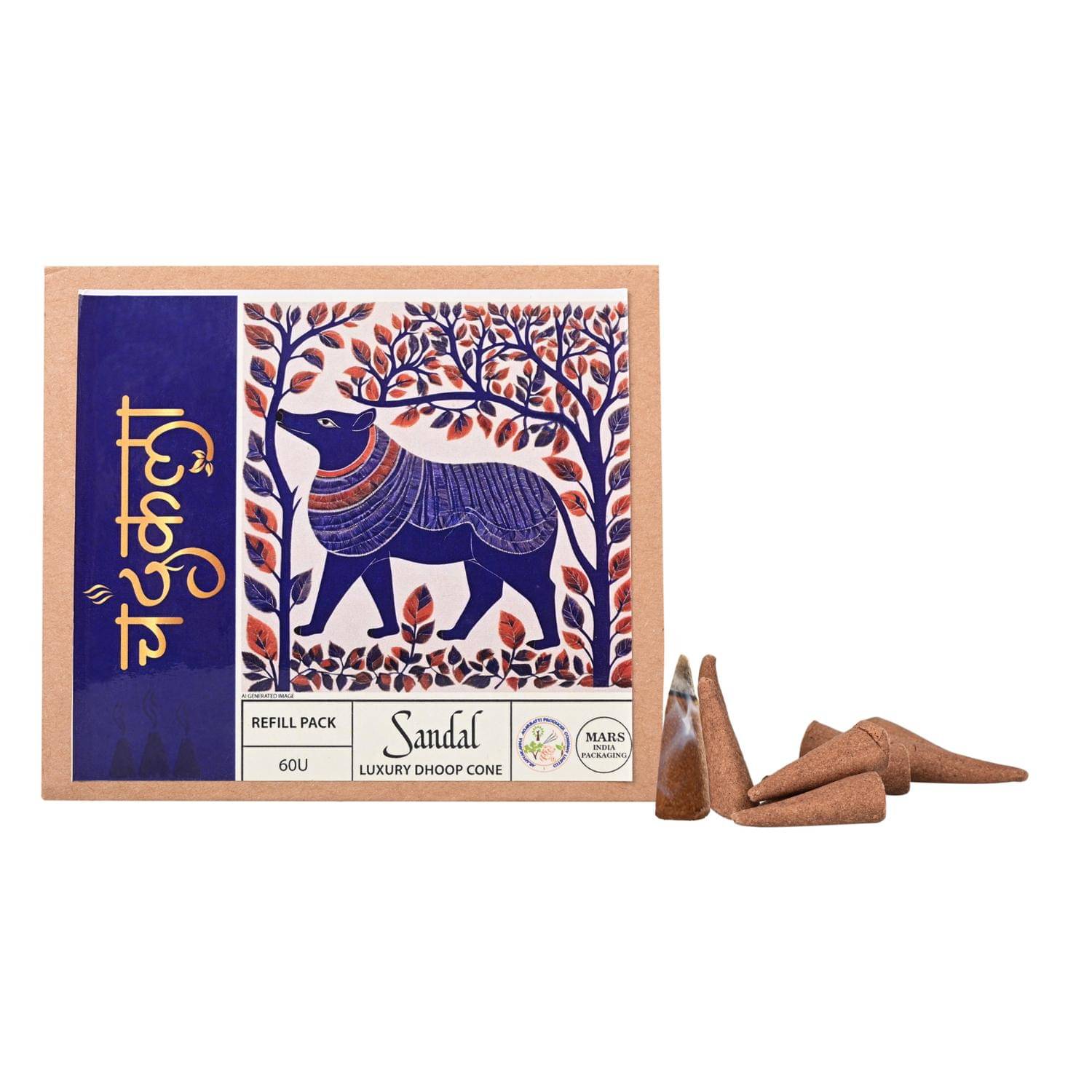 Chandrakala Incense Dhoop Cone Pure Sandal 60 Pieces ( Pack of 1 ) Chandrakala Incense Dhoop Cone Pure Sandal 60 Pieces ( Pack of 1 )