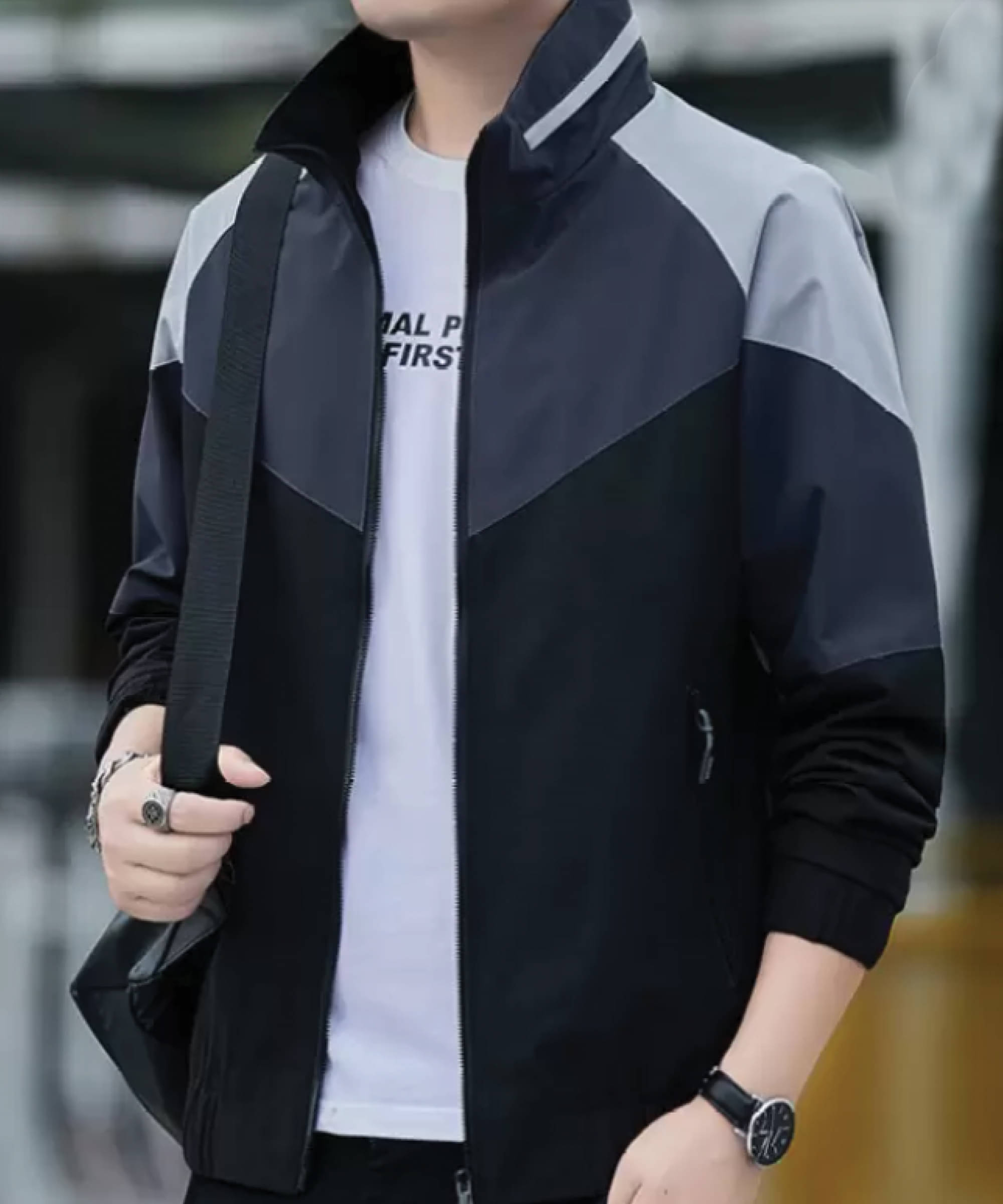 Christy World Nylon Men's Windcheater Jacket - Black ( Pack of 1 ) Christy World Nylon Men's Windcheater Jacket - Black ( Pack of 1 )