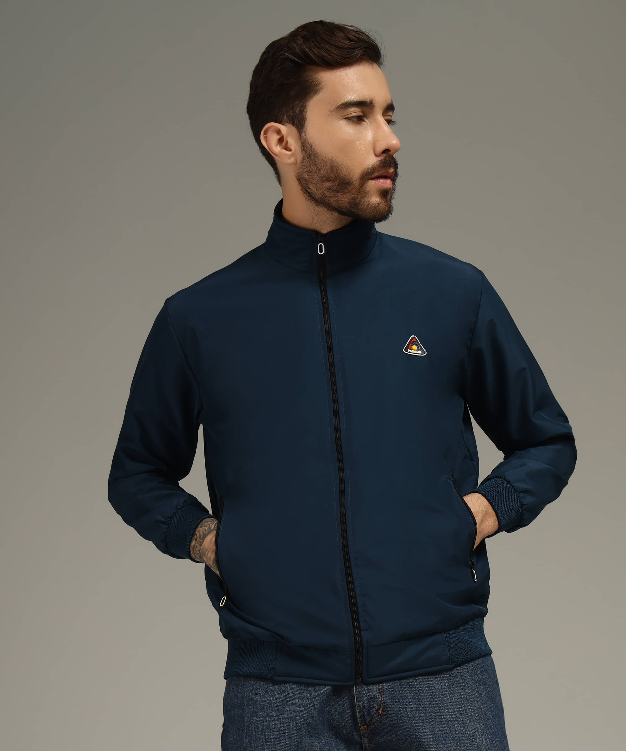     			Christy World Polyester Men's Windcheater Jacket - Blue ( Pack of 1 )