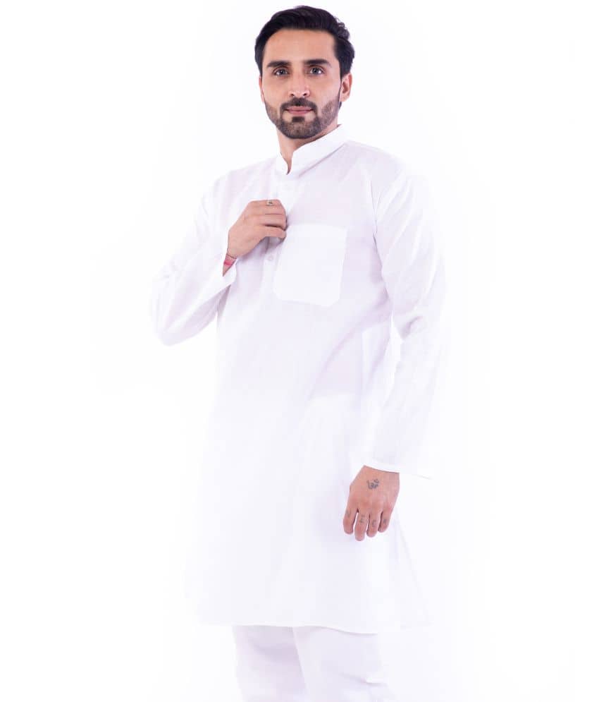 DESHBANDHU DBK - White Cotton Men's Pathani Kurta ( Pack of 1 ) - Kurtas & Kurta Sets | Buy online on ZillyBuy