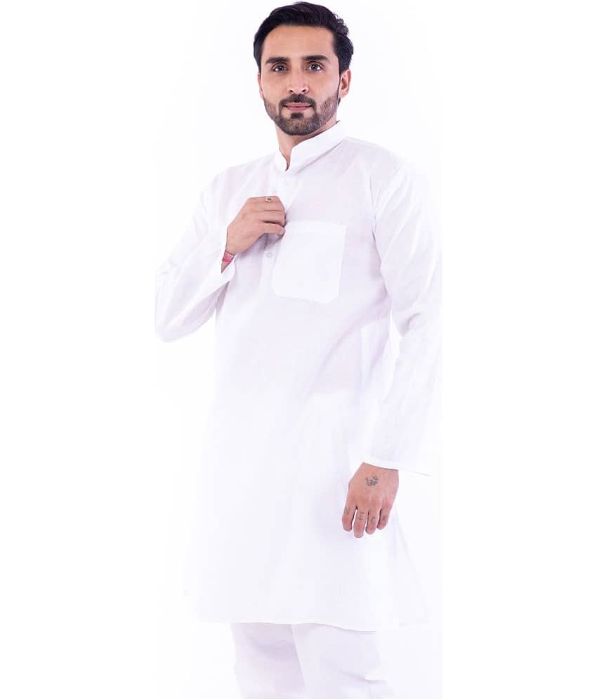 DESHBANDHU DBK - White Cotton Men's Pathani Kurta ( Pack of 1 ) - Kurtas & Kurta Sets | Buy online on ZillyBuy