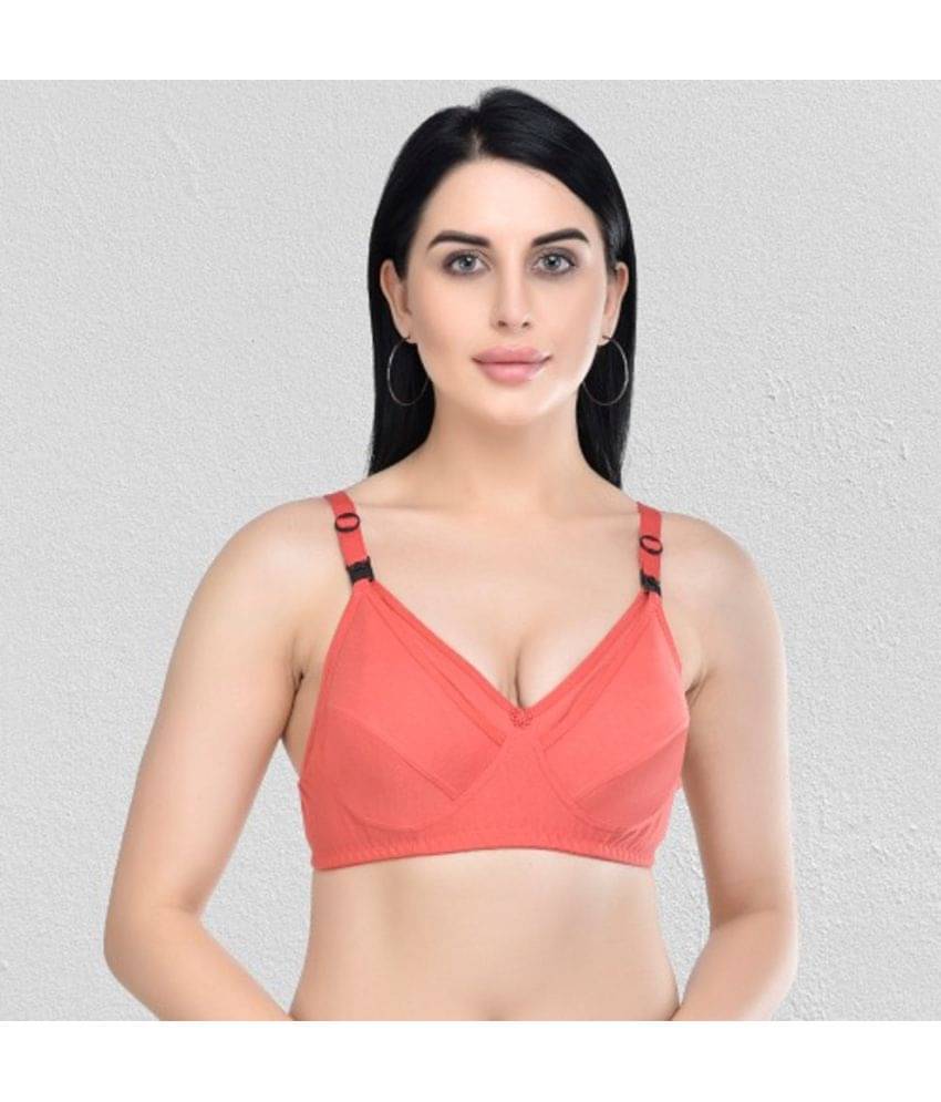     			Desiprime - Orange Cotton Solid Women's Maternity Bra ( Pack of 1 )