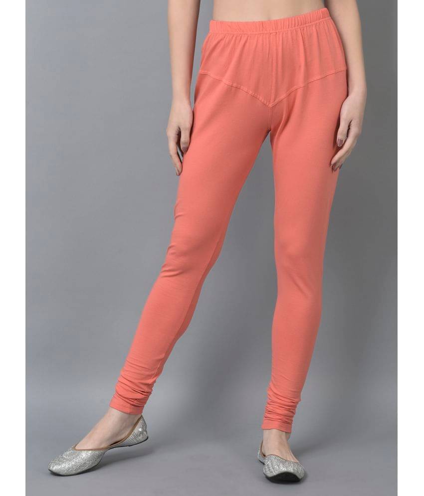 Dollar Missy - Pink Cotton Blend Women's Churidar ( Pack of 1 ) Dollar Missy - Pink Cotton Blend Women's Churidar ( Pack of 1 )