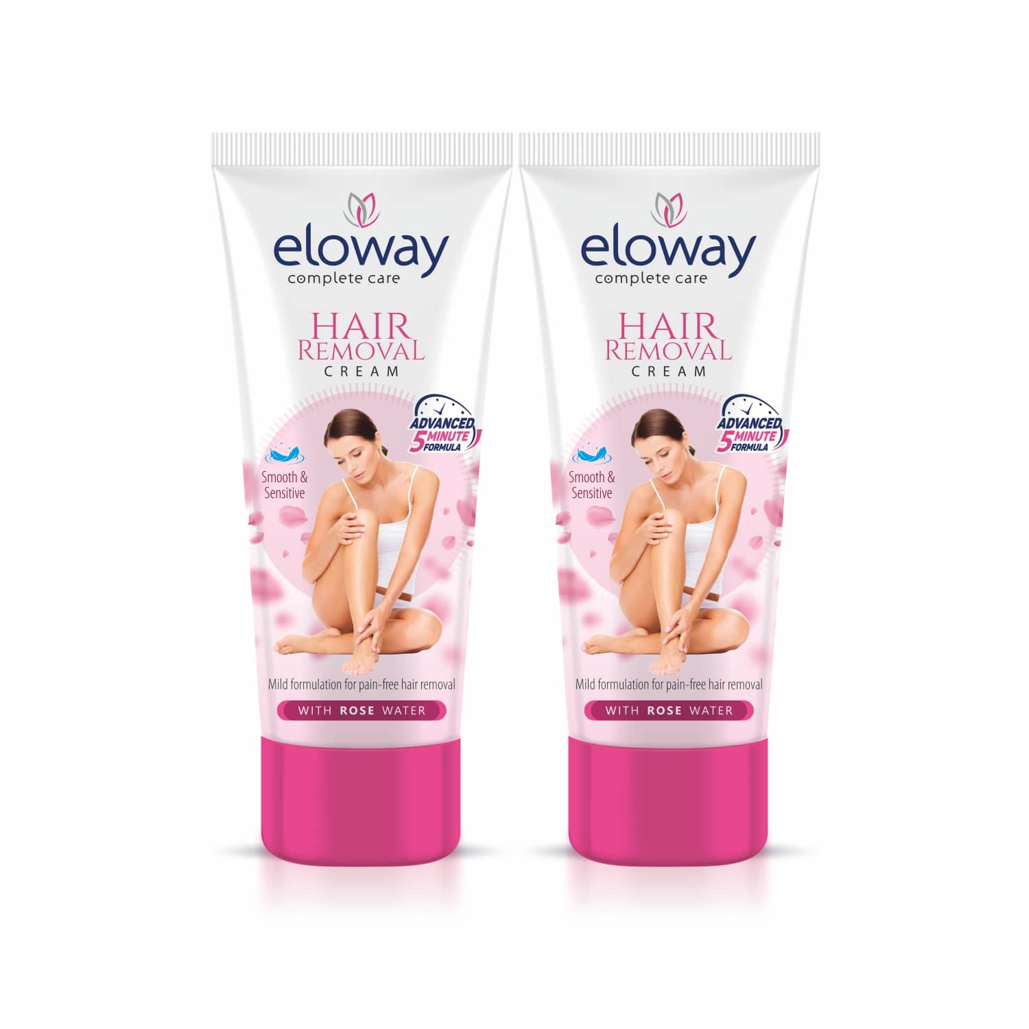 Eloway Hair Removal Cream-Gentle & Effective Hair Remover for Women, Soft skin Pack of 2 (60g Each)