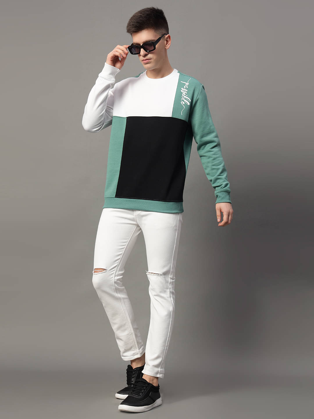 GET GOLF Fleece Round Neck Men's Sweatshirt - White ( Pack of 1 ) GET GOLF Fleece Round Neck Men's Sweatshirt - White ( Pack of 1 )