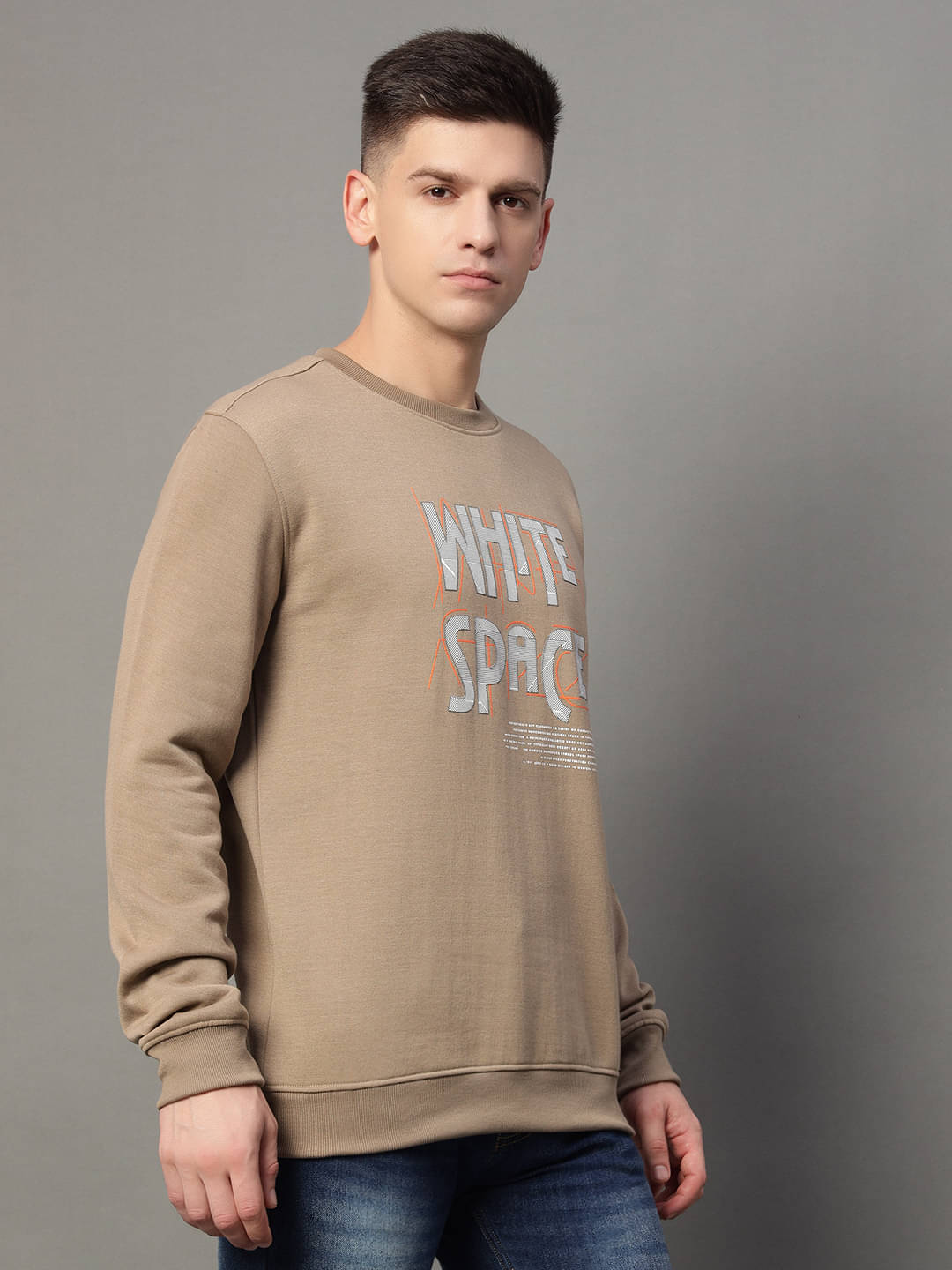     			GET GOLF Fleece Round Neck Men's Sweatshirt - Beige ( Pack of 1 )
