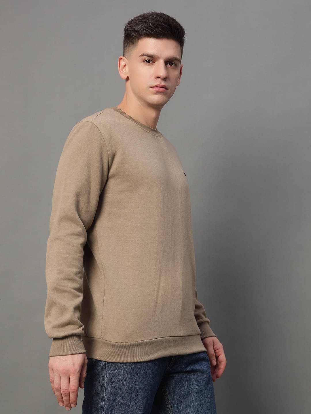     			GET GOLF Fleece Round Neck Men's Sweatshirt - Beige ( Pack of 1 )