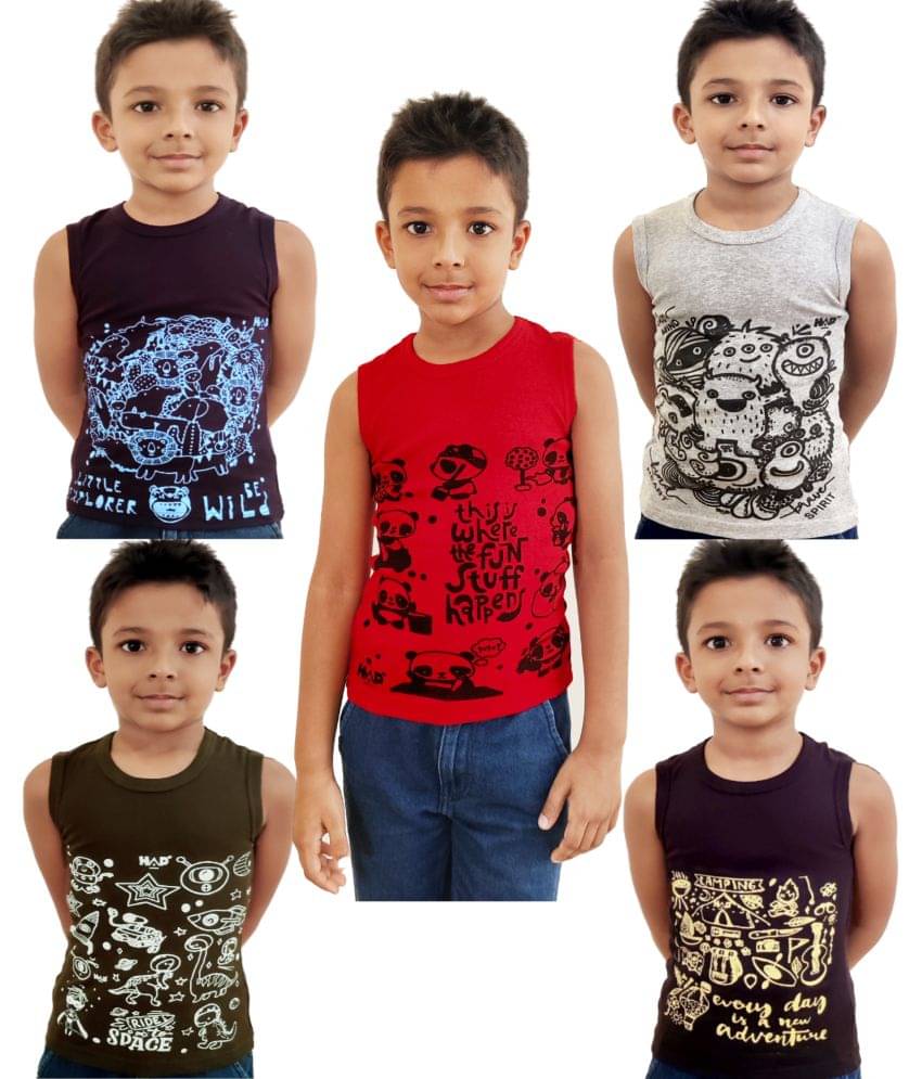     			HAP Pack of 5 Boys 100% Cotton ( Multi Color )