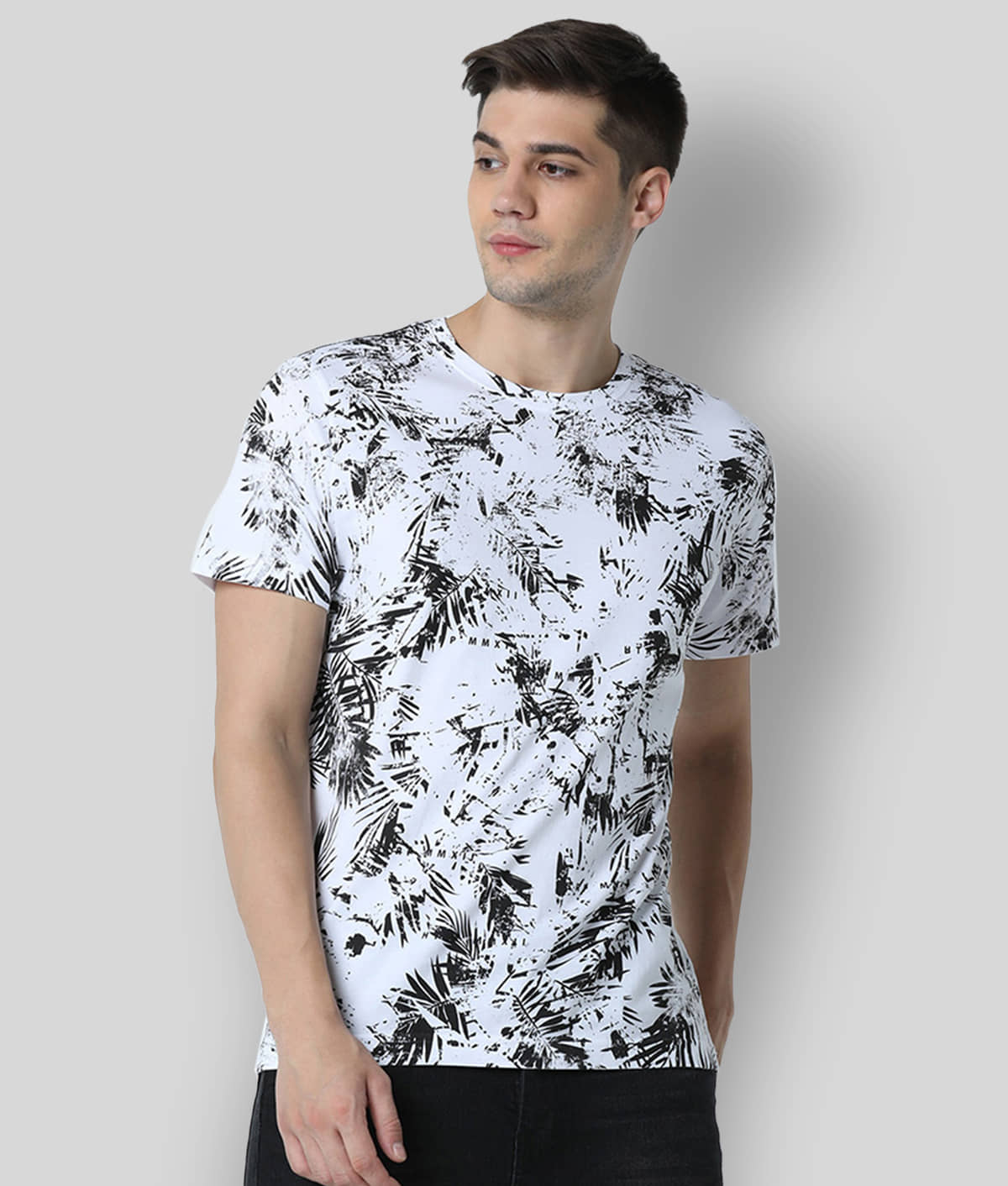 Huetrap Pack of 1 Cotton Regular Fit Men's T-Shirt ( White )