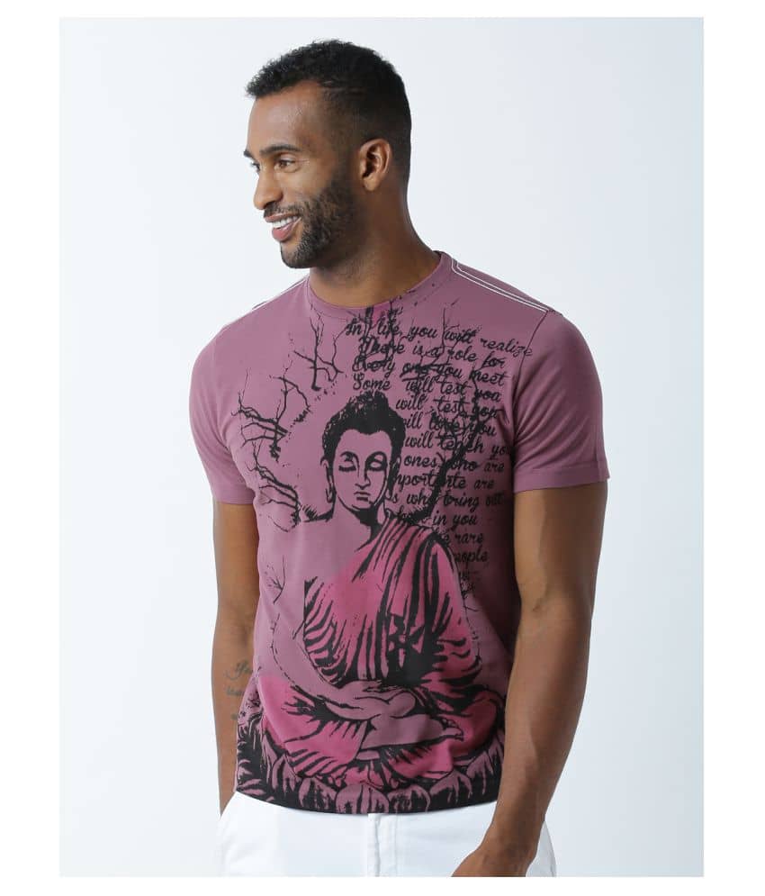 Huetrap Pack of 1 Cotton Regular Fit Men's T-Shirt ( Maroon )