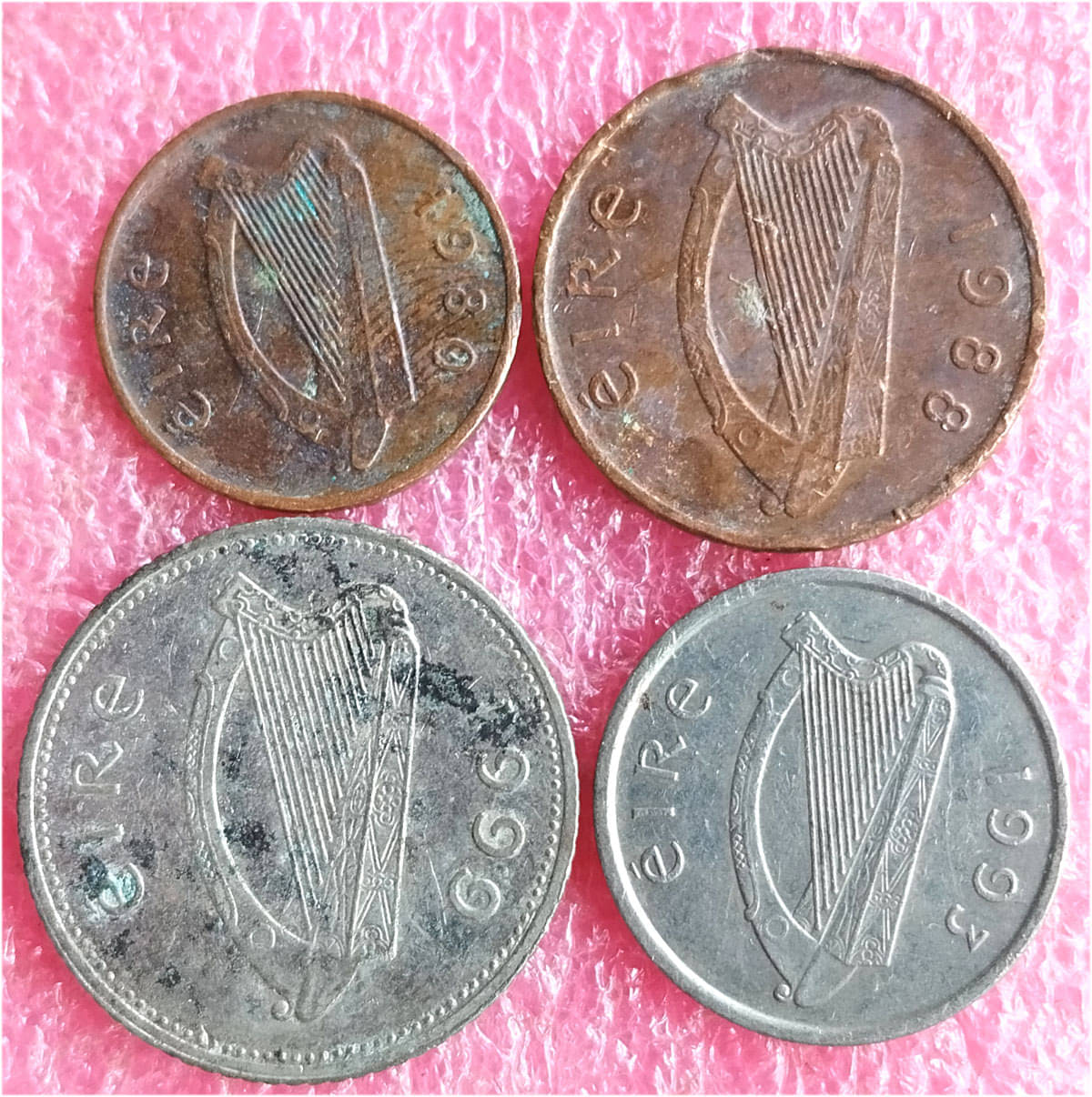     			IRELAND 4 DIFF COINS SET