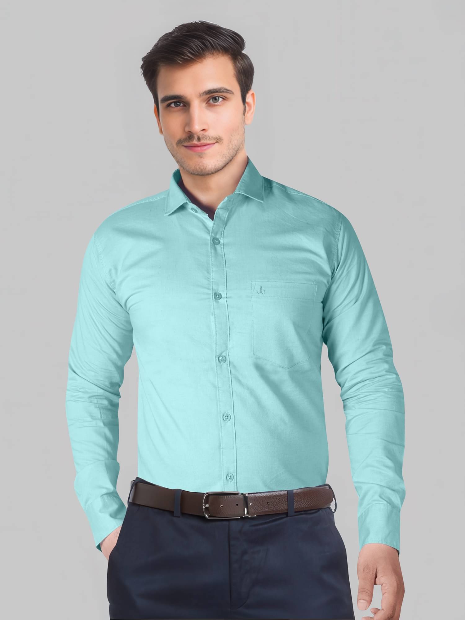 JB JUST BLACK 100% Cotton Regular Fit Solids Full Sleeves Men's Casual Shirt - Green ( Pack of 1 )     			JB JUST BLACK 100% Cotton Regular Fit Solids Full Sleeves Men's Casual Shirt - Green ( Pack of 1 )