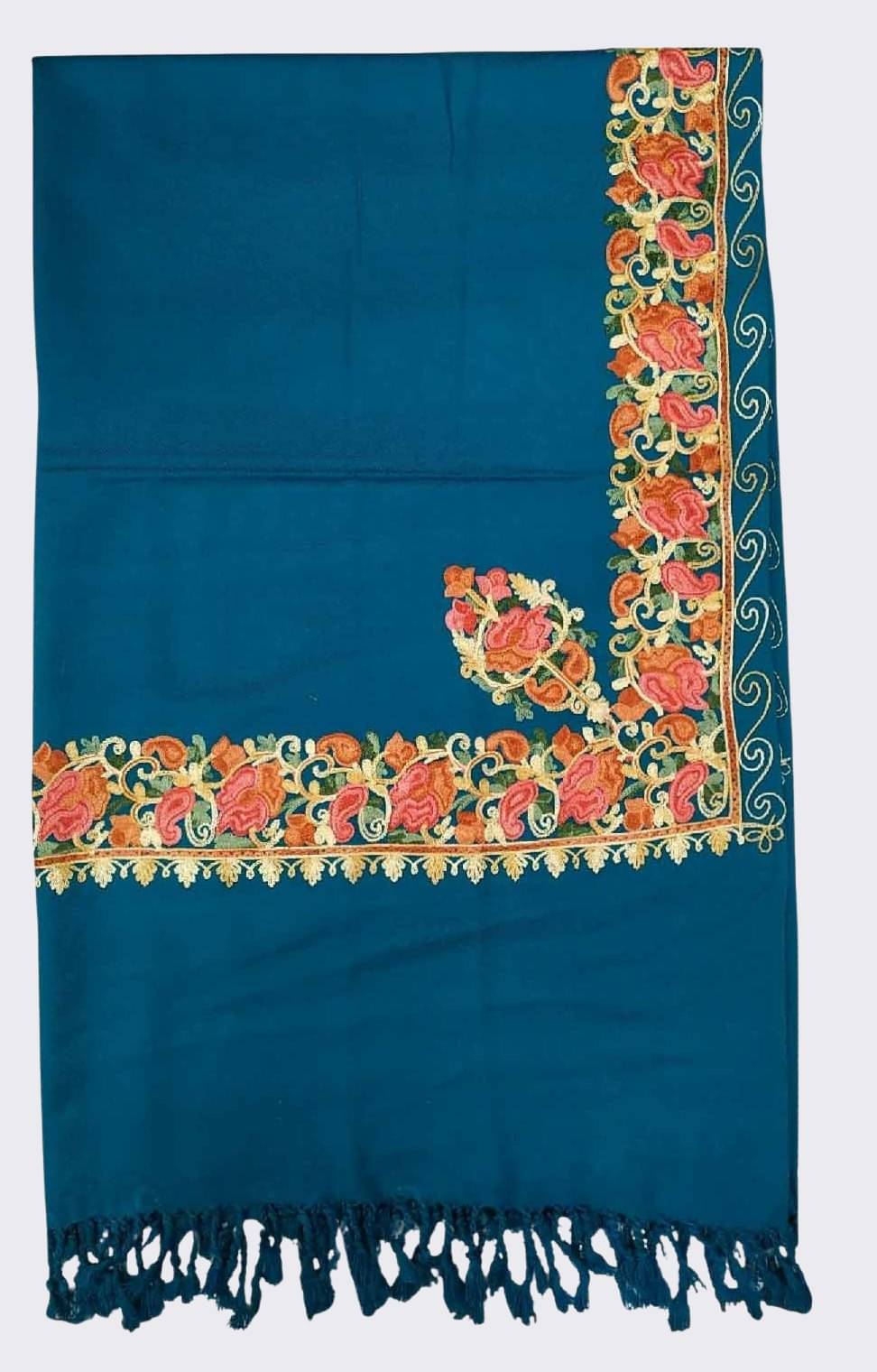 KASHMIRI Blue Embroidered Shawl - ( Pack of 1 ) KASHMIRI Blue Embroidered Shawl - ( Pack of 1 )